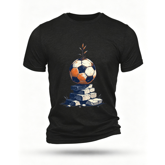 Black T-shirt, front print