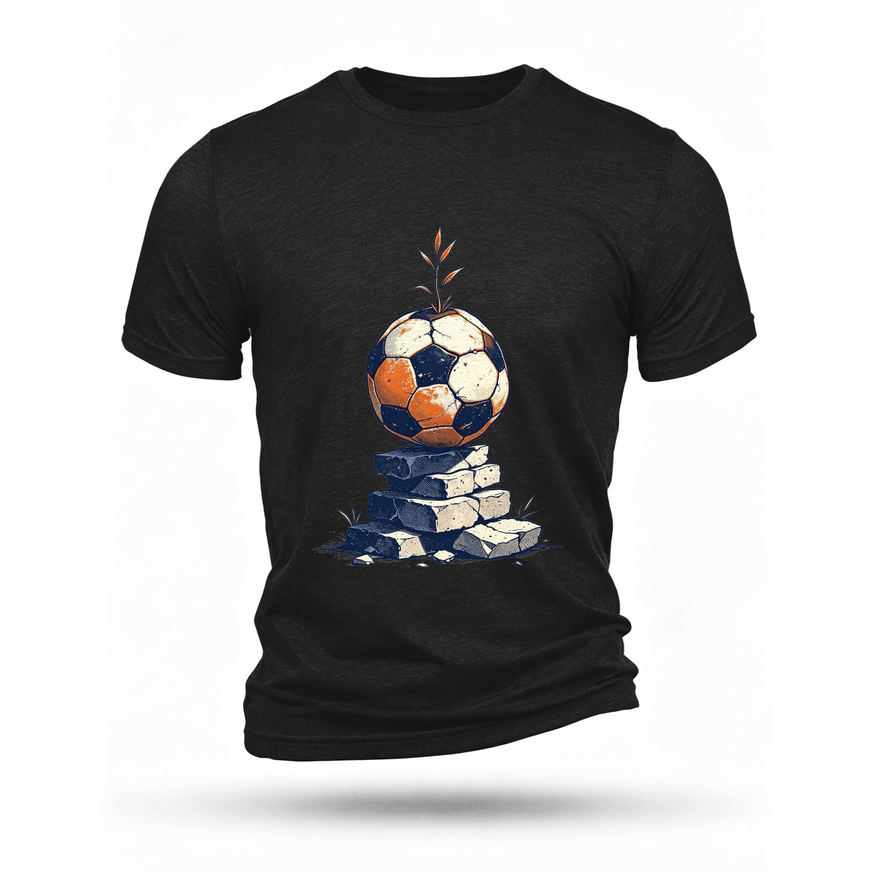 Black T-shirt, front print