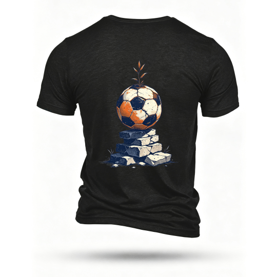 Black T-shirt, back print