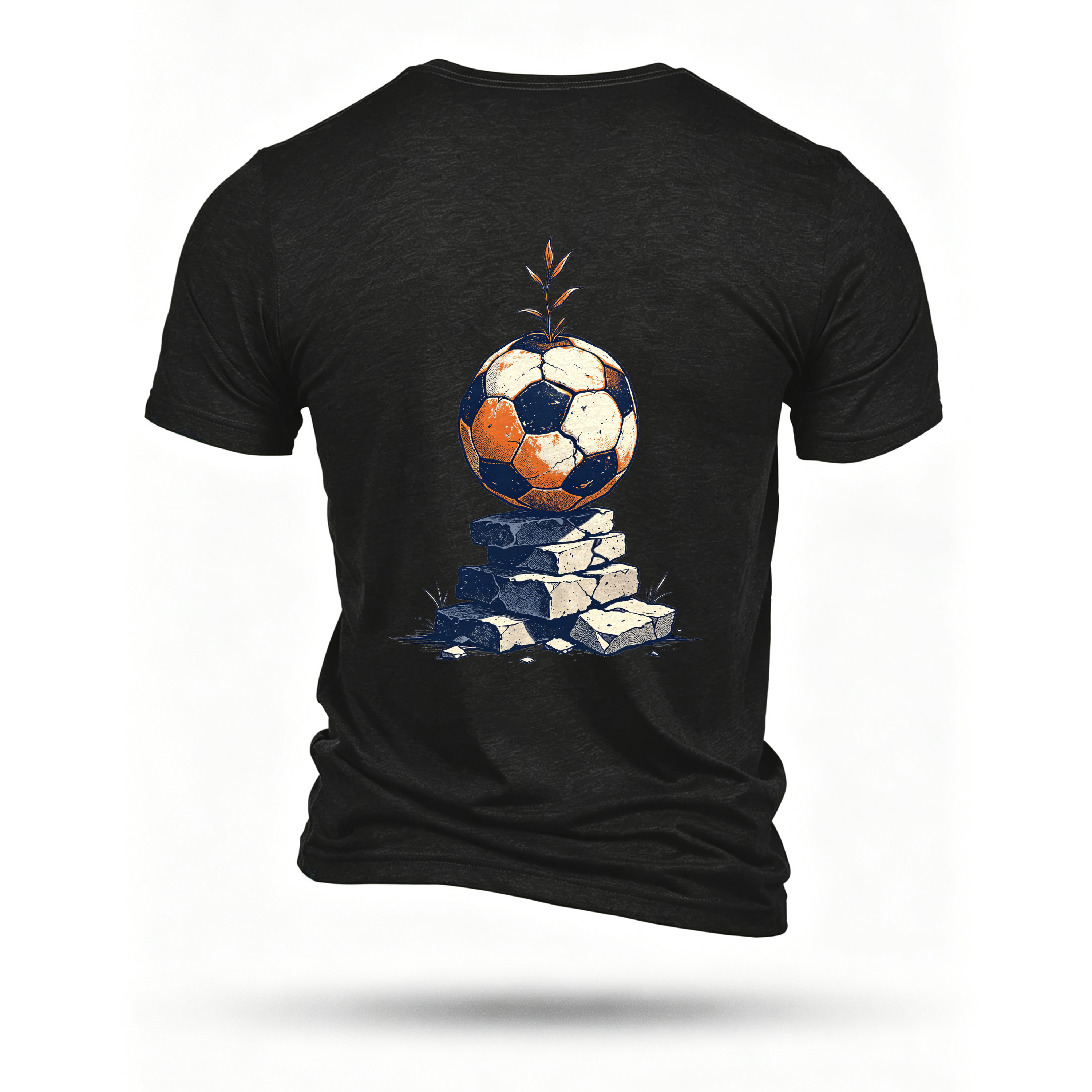 Black T-shirt, back print