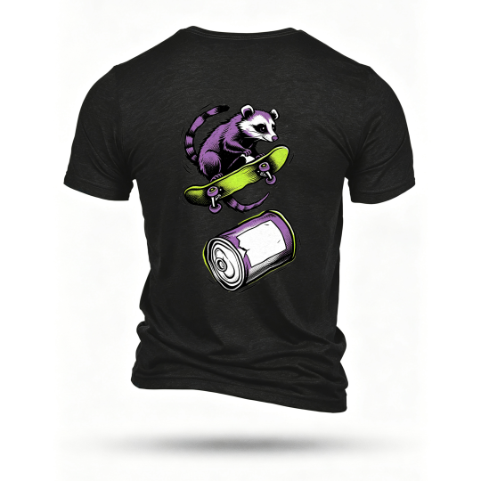 Black T-shirt, back print