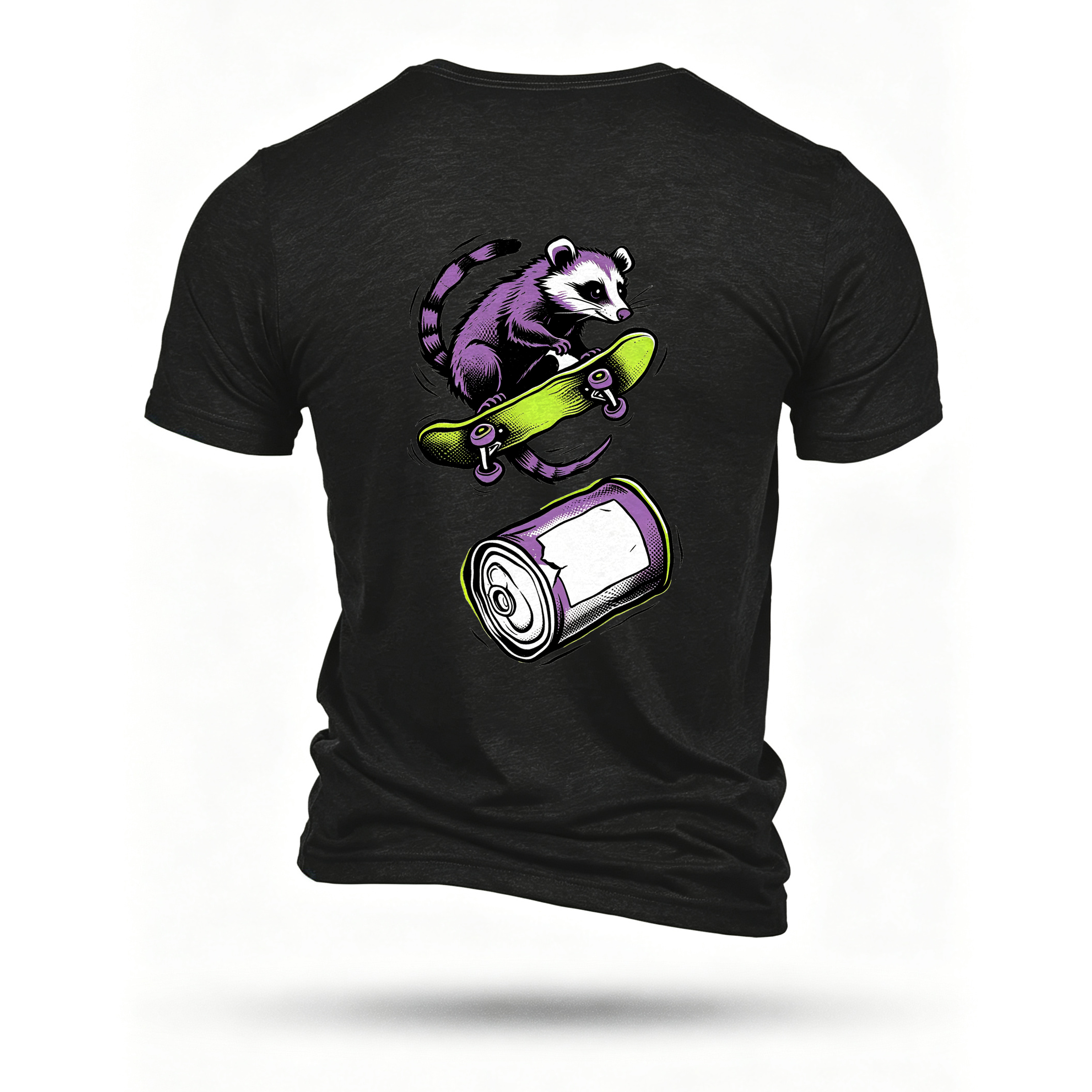 Black T-shirt, back print