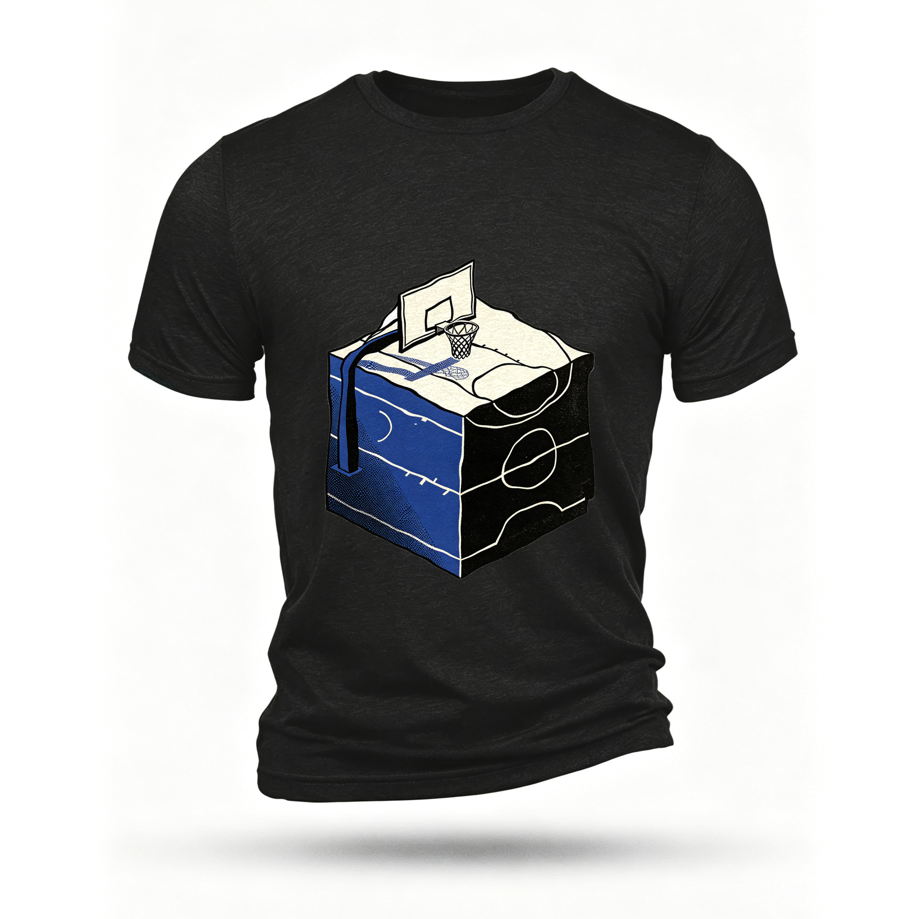 Black T-shirt, front print