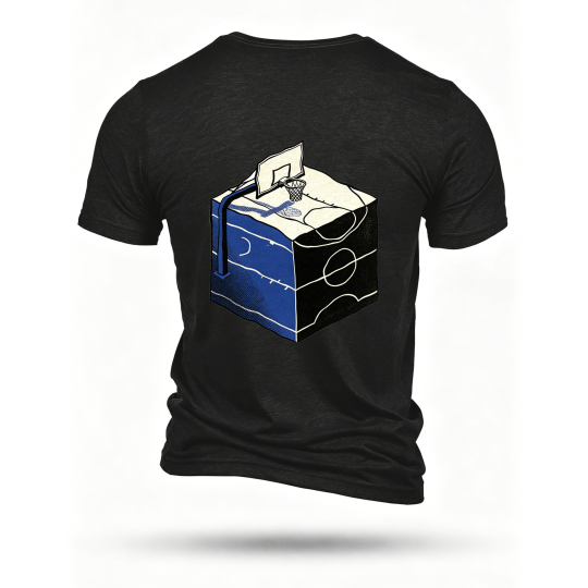 Black T-shirt, back print