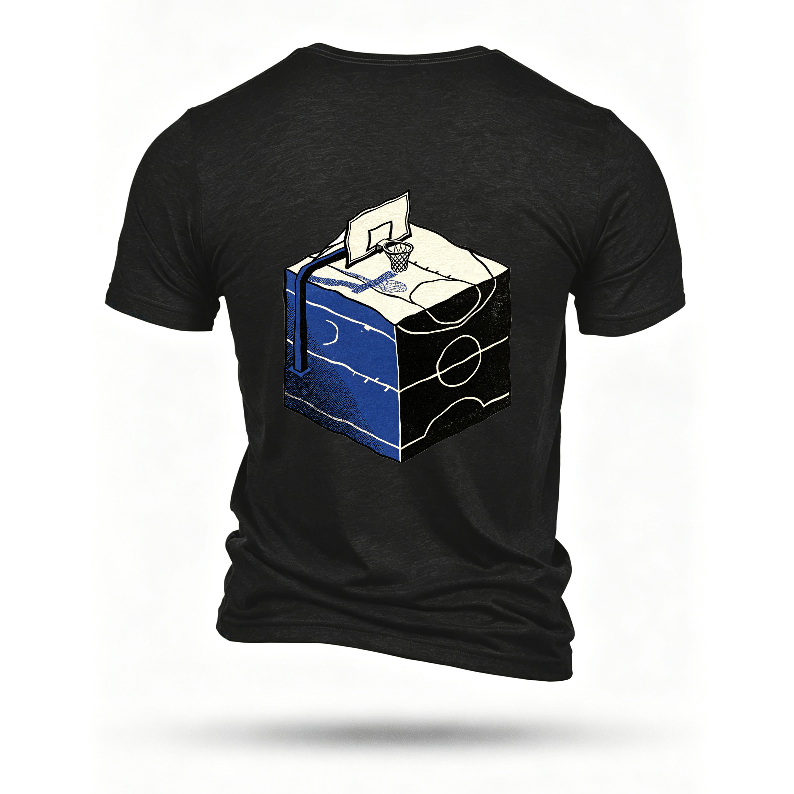 Black T-shirt, back print