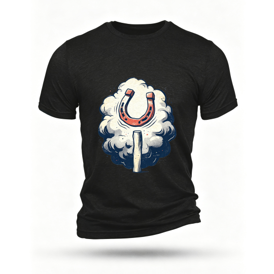 Black T-shirt, front print