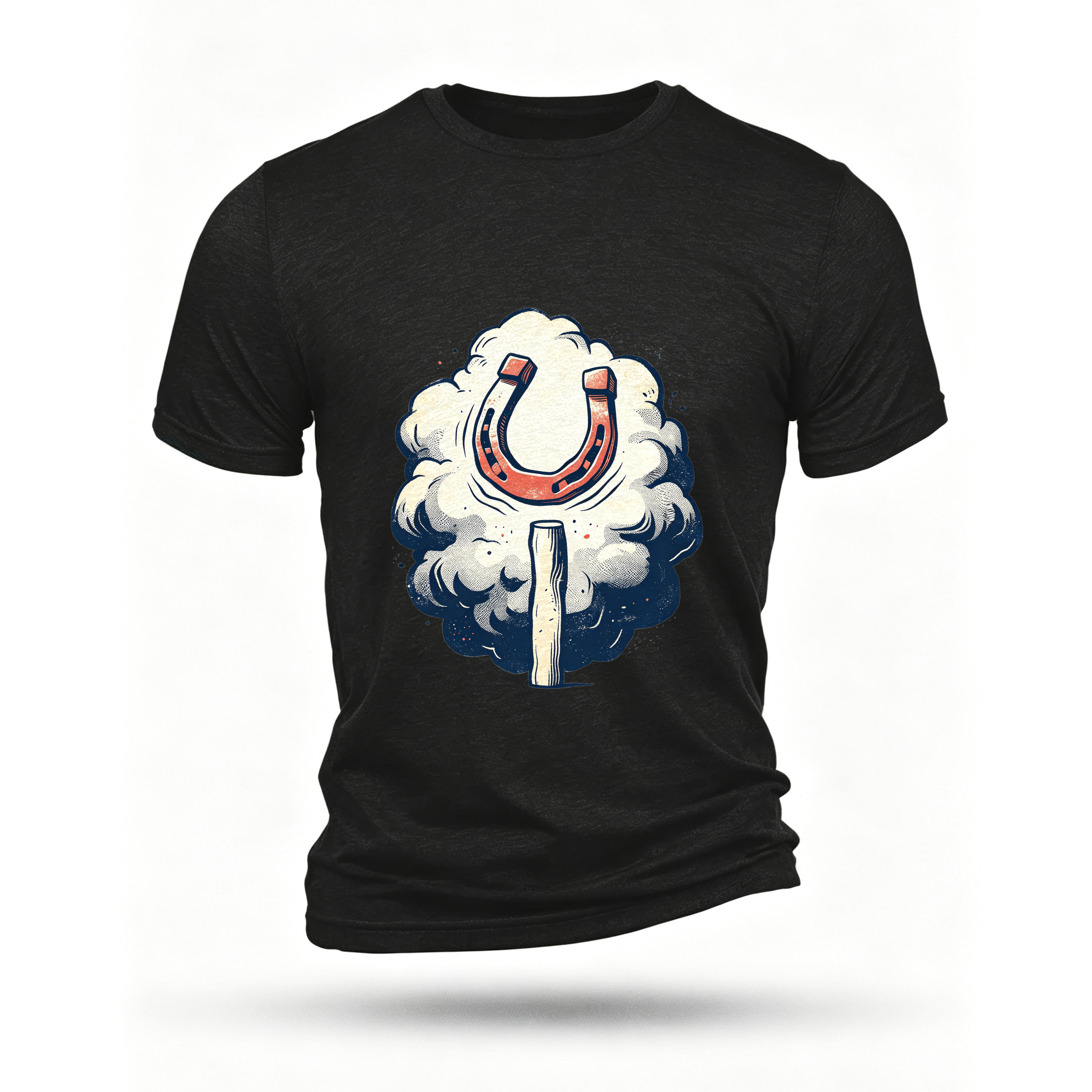 Black T-shirt, front print