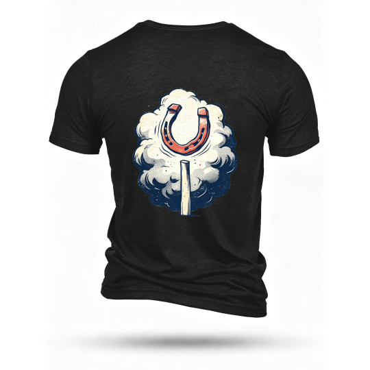 Black T-shirt, back print