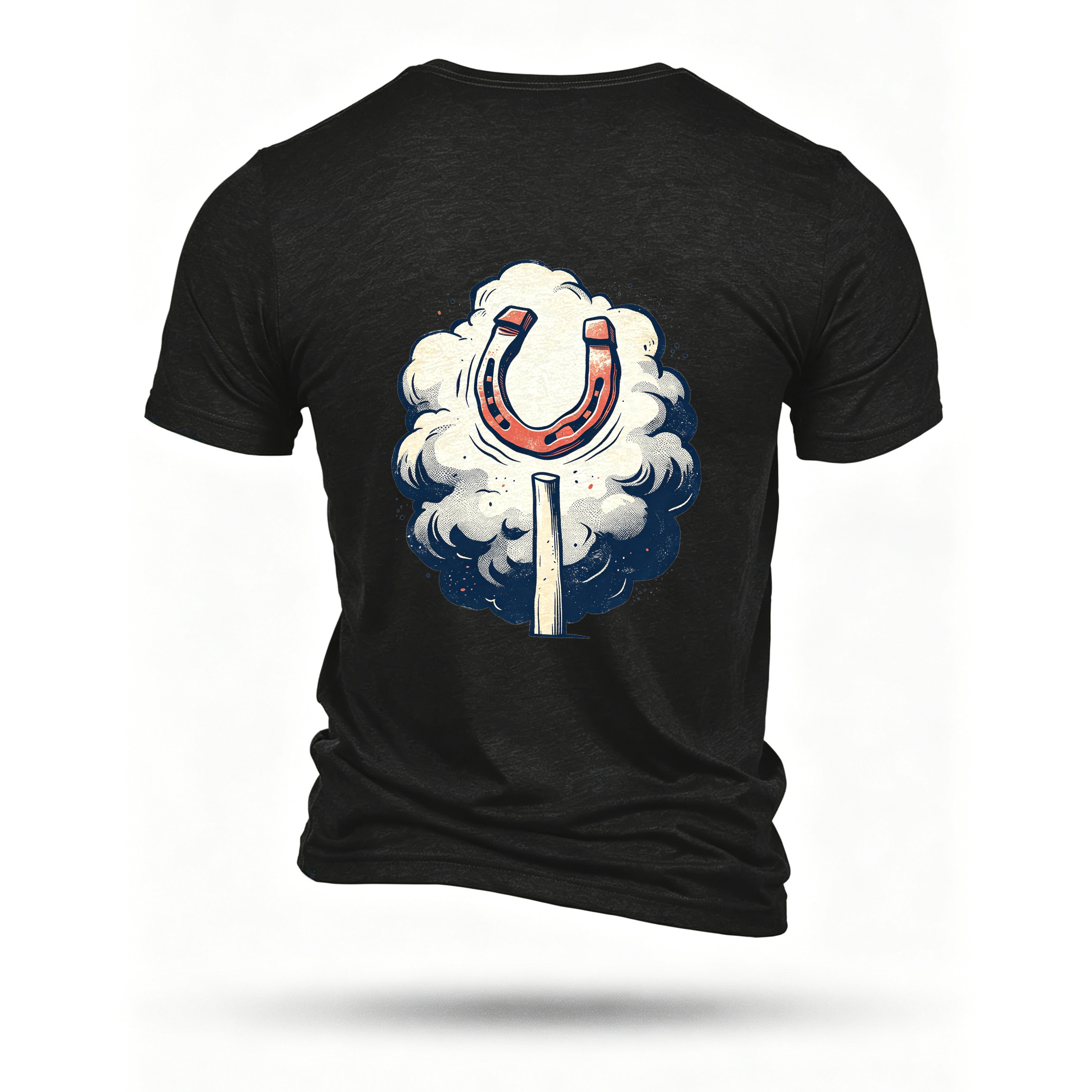 Black T-shirt, back print
