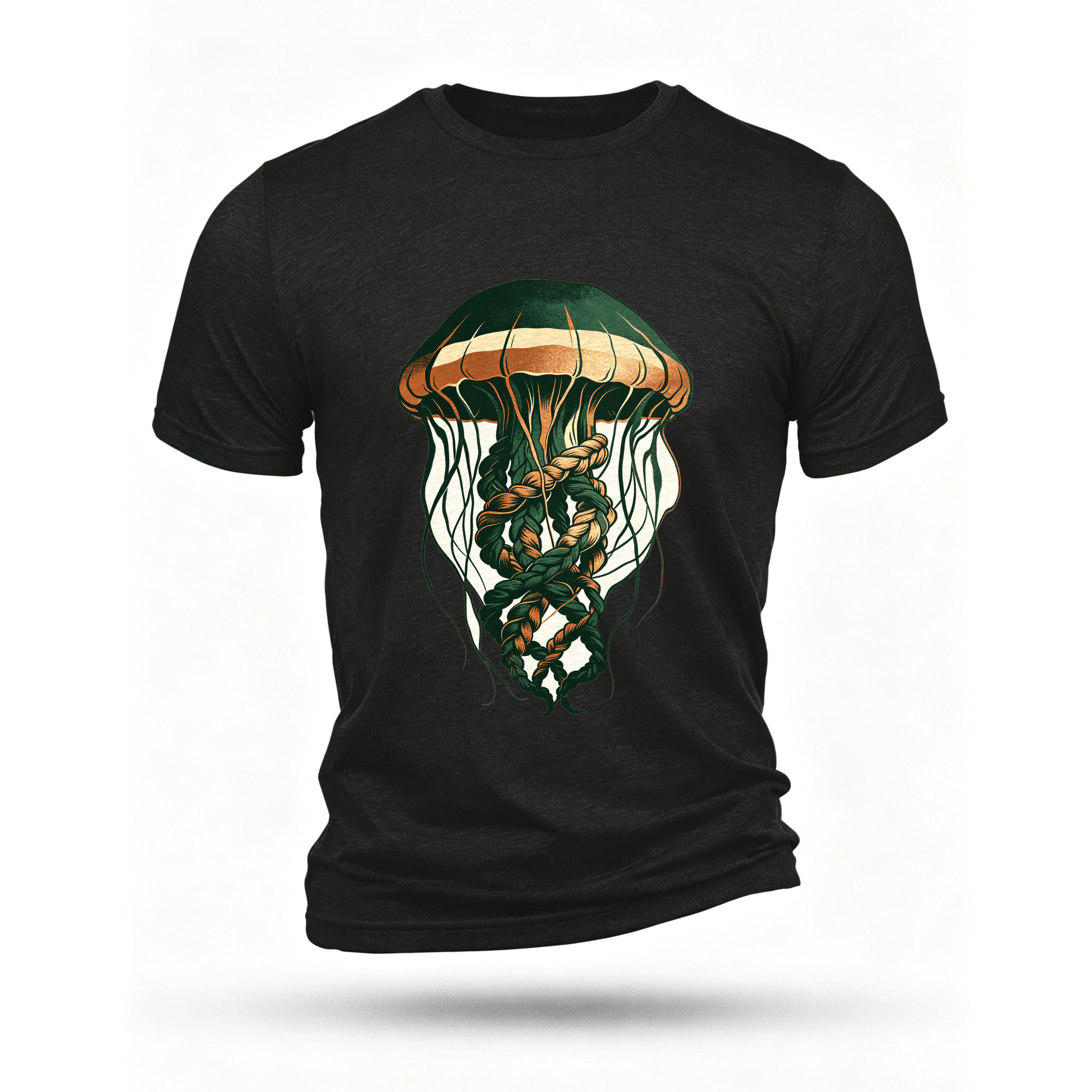 Black T-shirt, front print