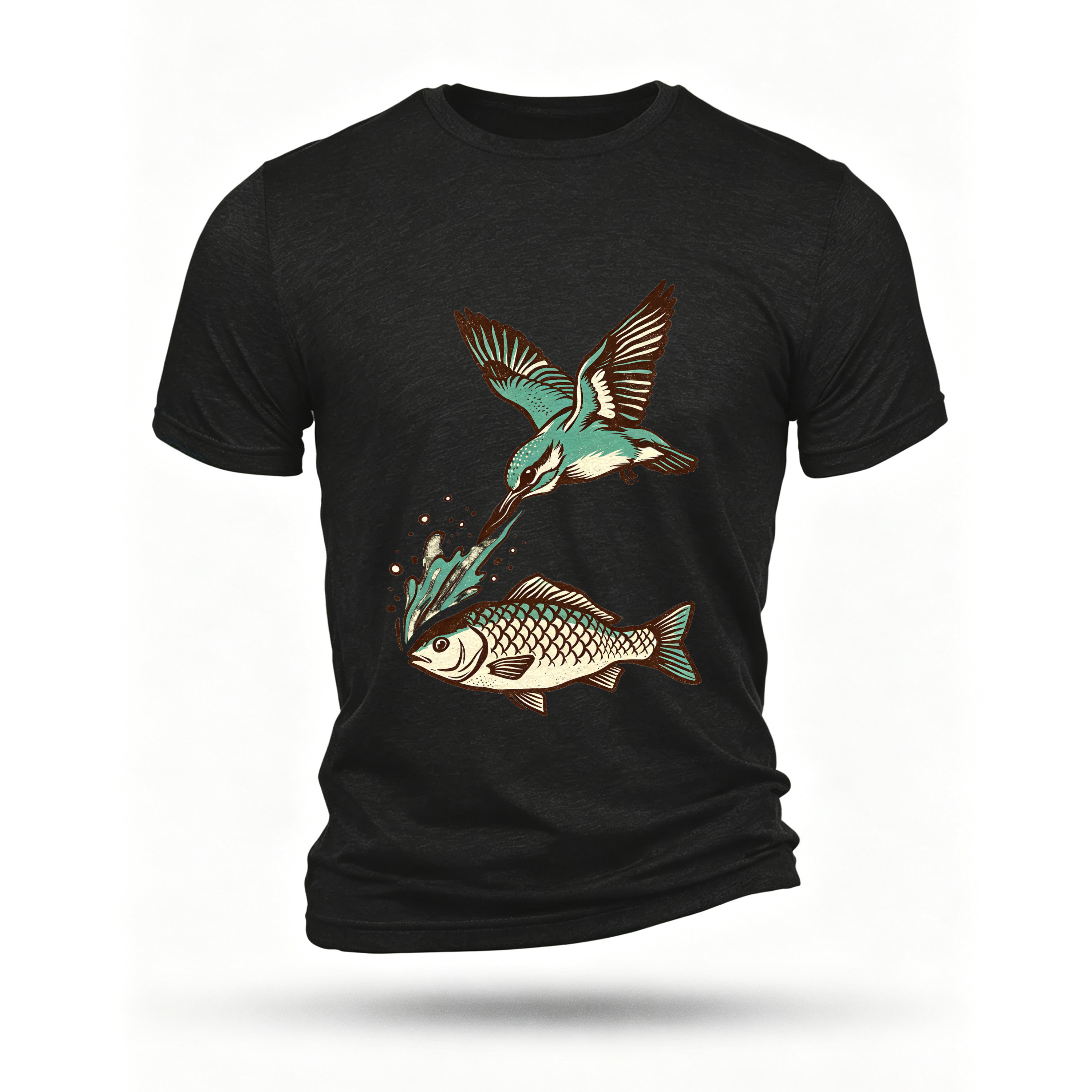 Black T-shirt, front print