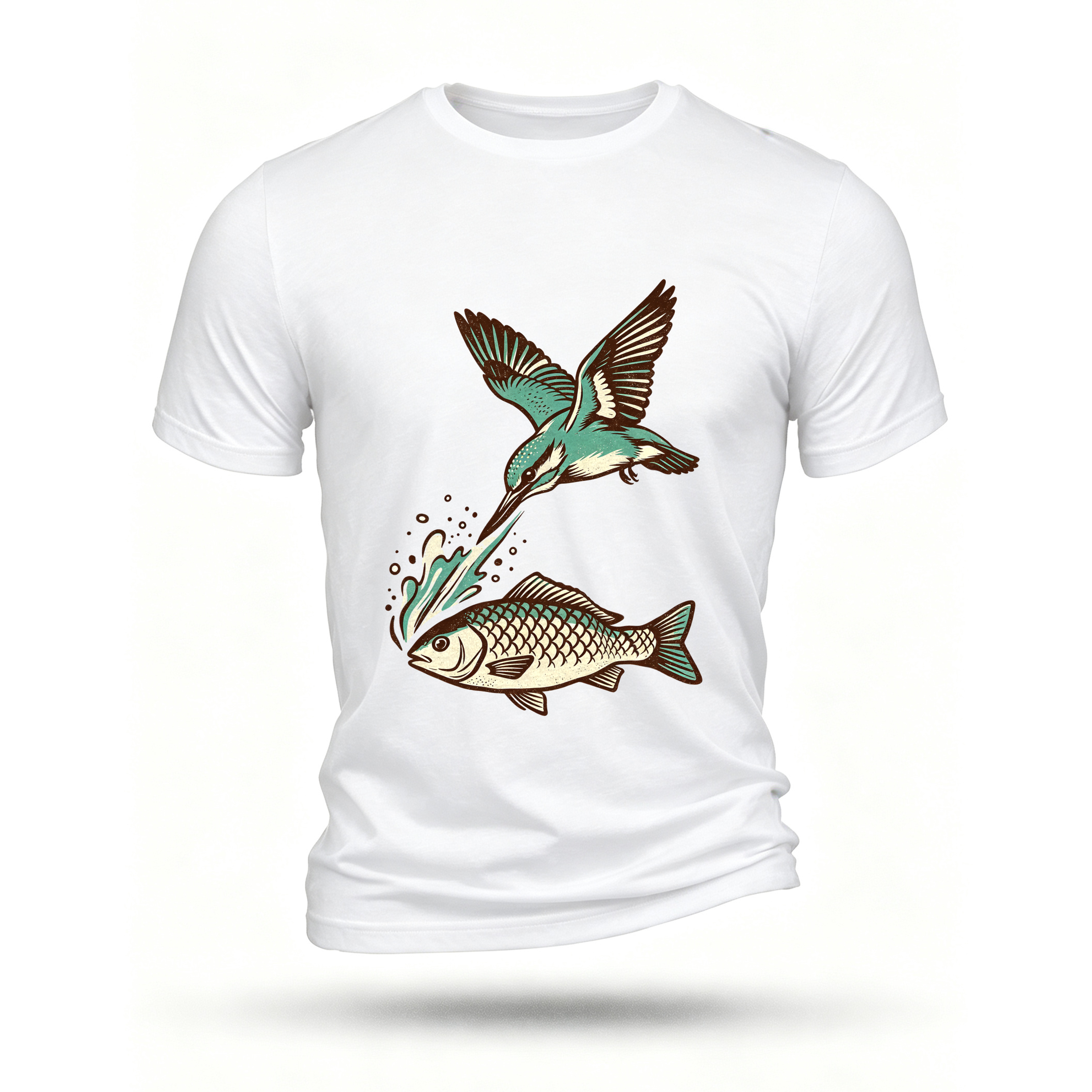 White T-shirt, front print