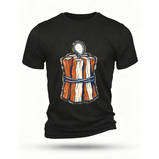 Black T-shirt, front print