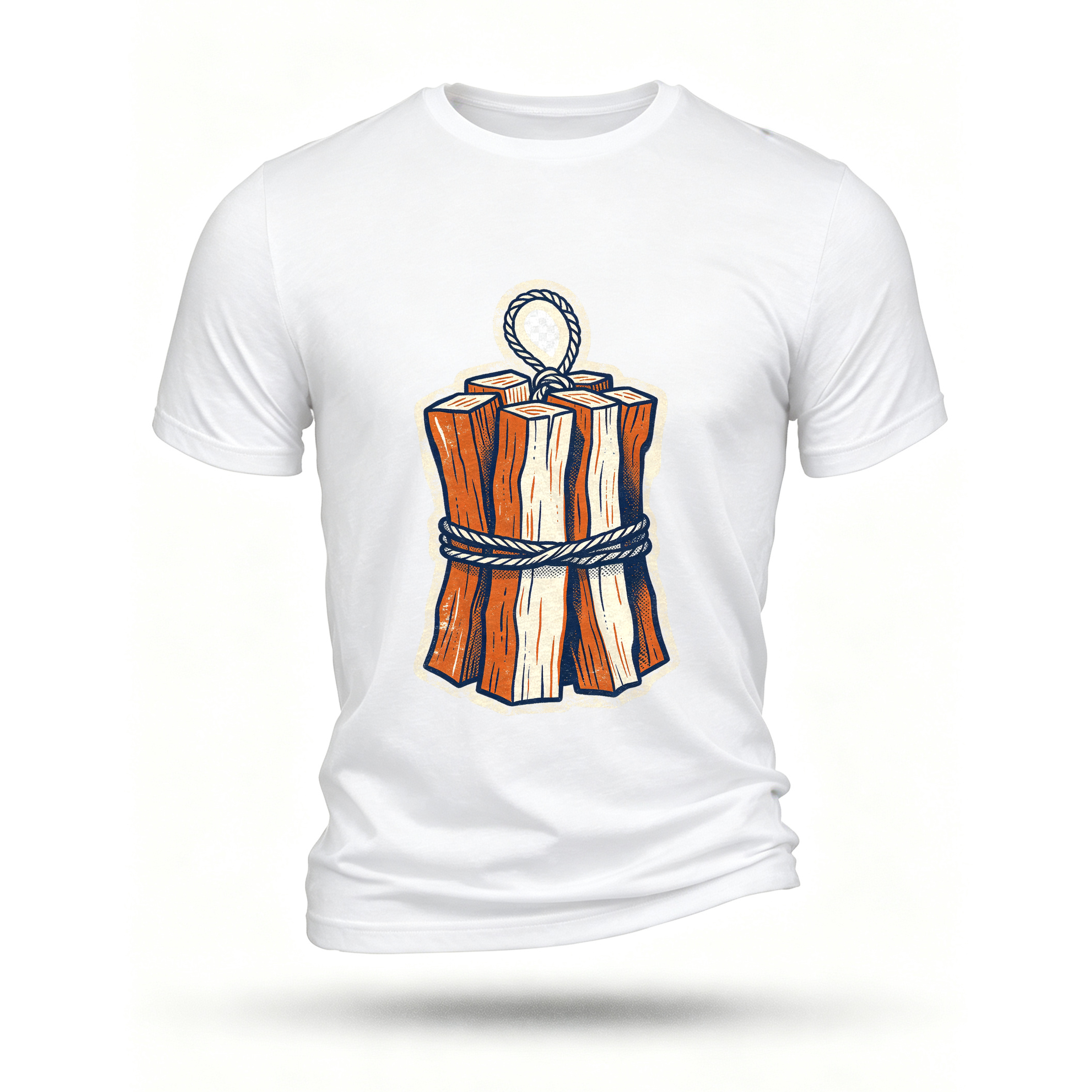 White T-shirt, front print