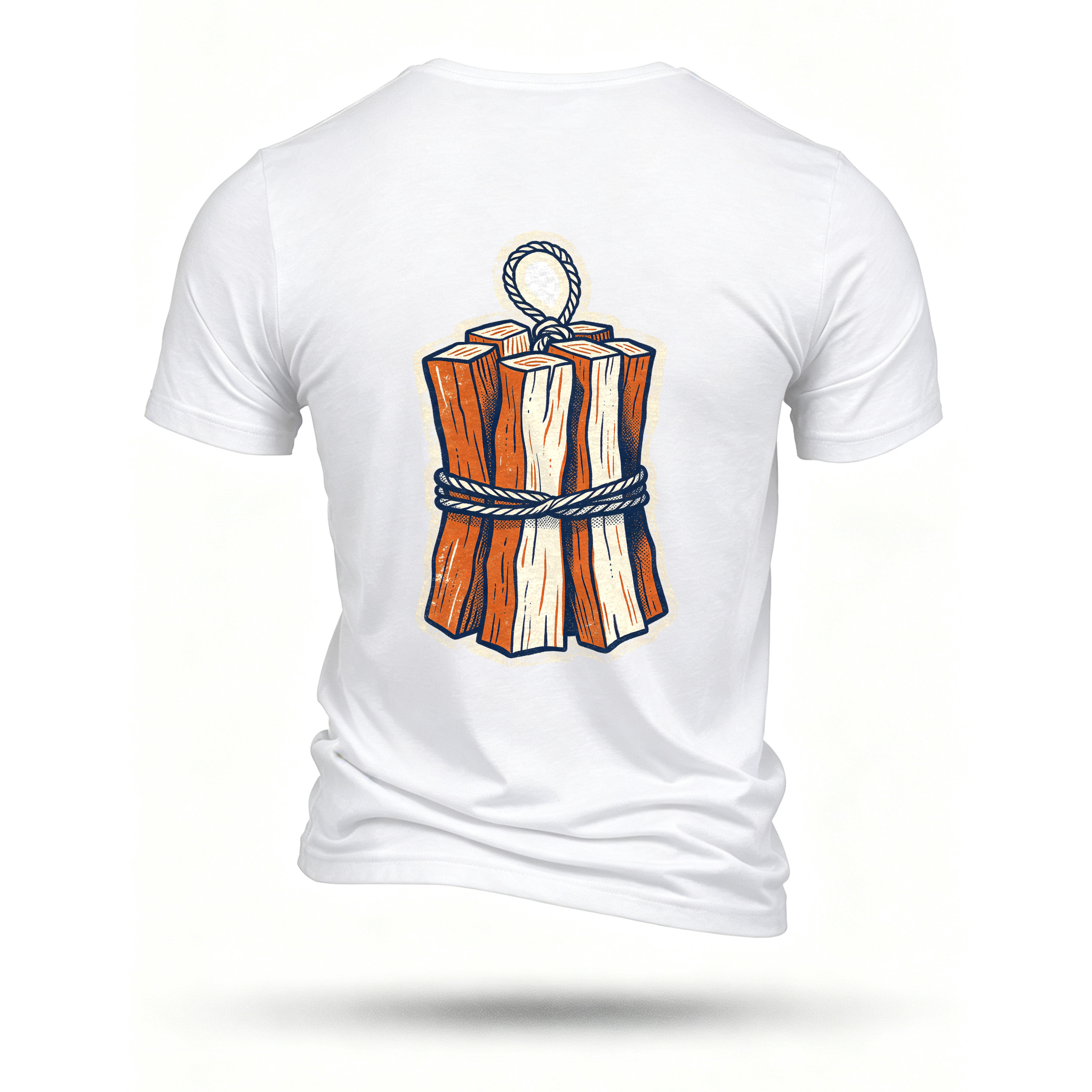 White T-shirt, back print