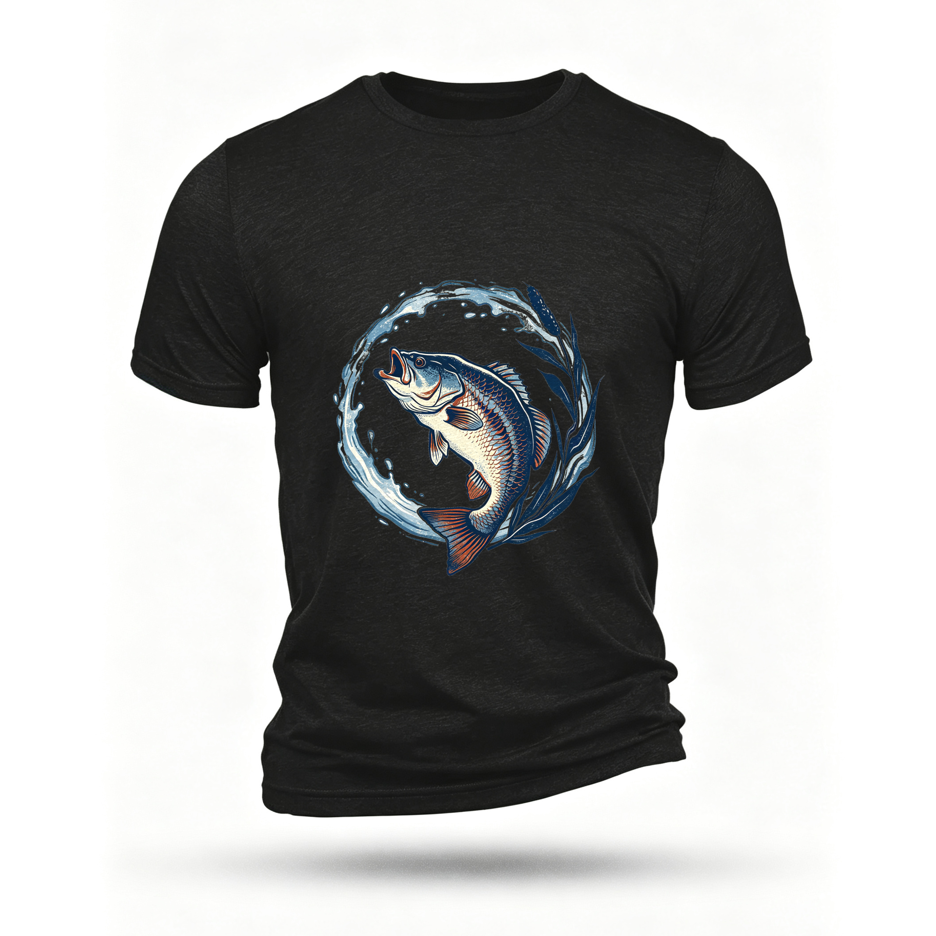 Black T-shirt, front print