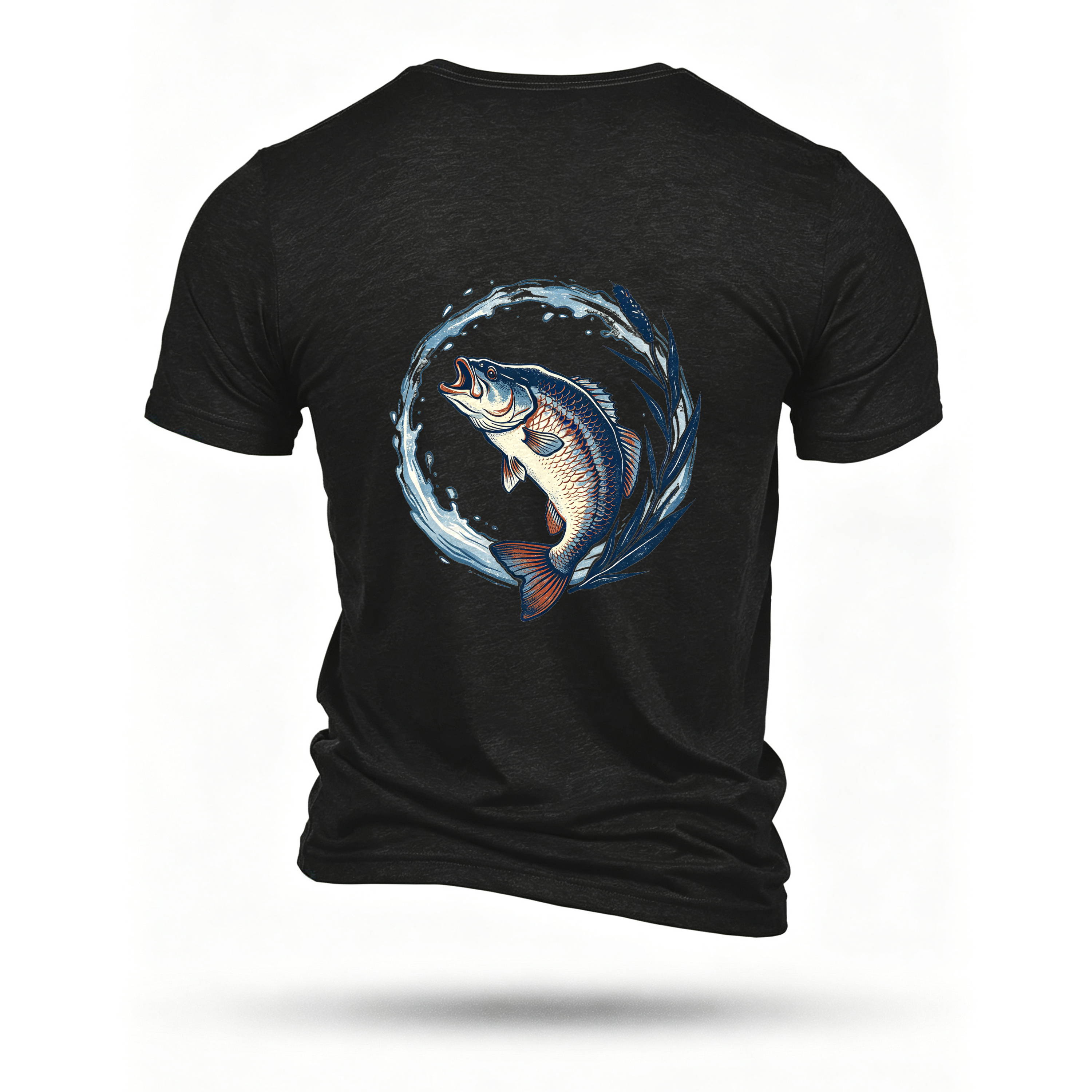 Black T-shirt, back print
