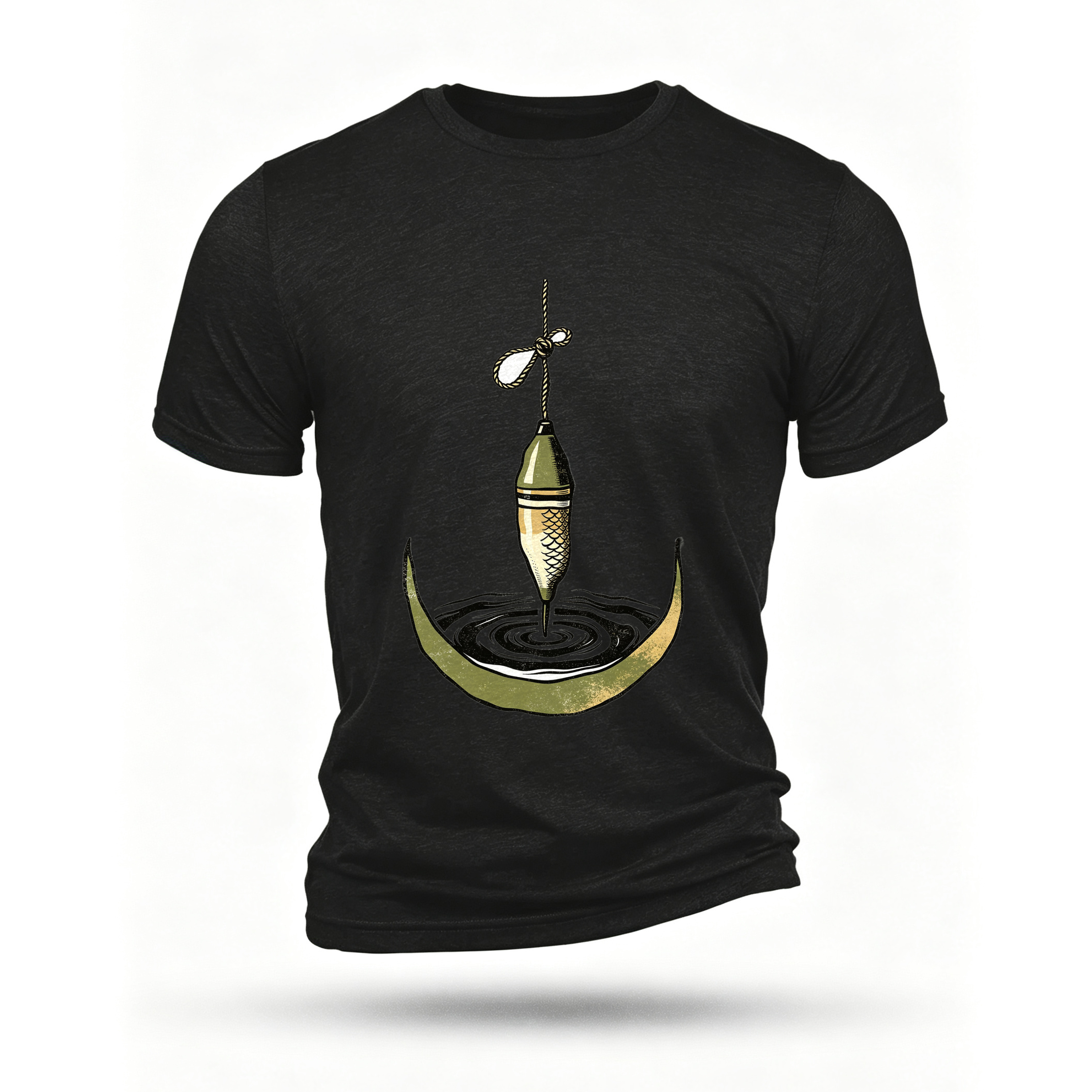 Black T-shirt, front print