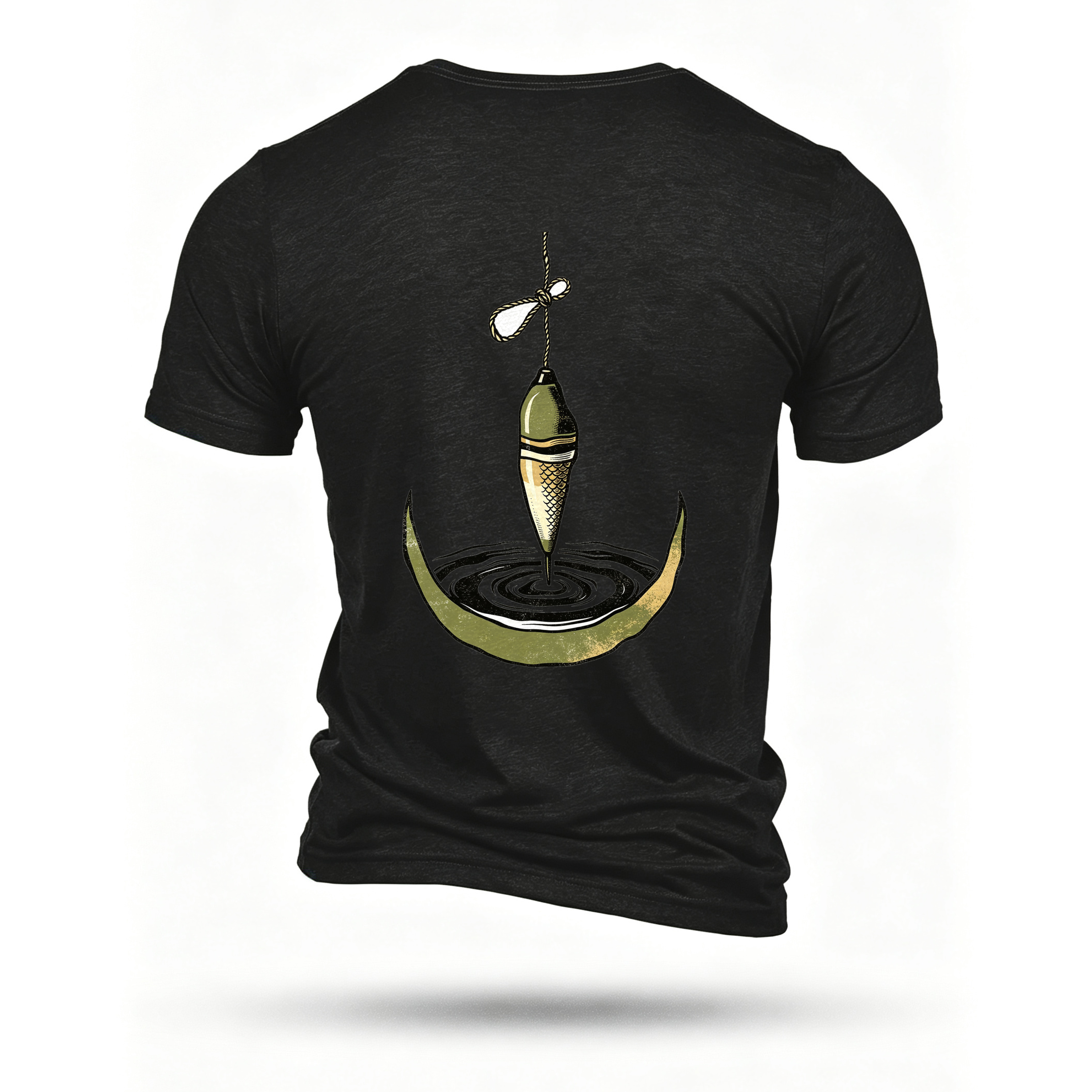 Black T-shirt, back print