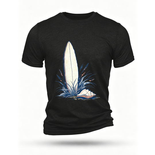 Black T-shirt, front print