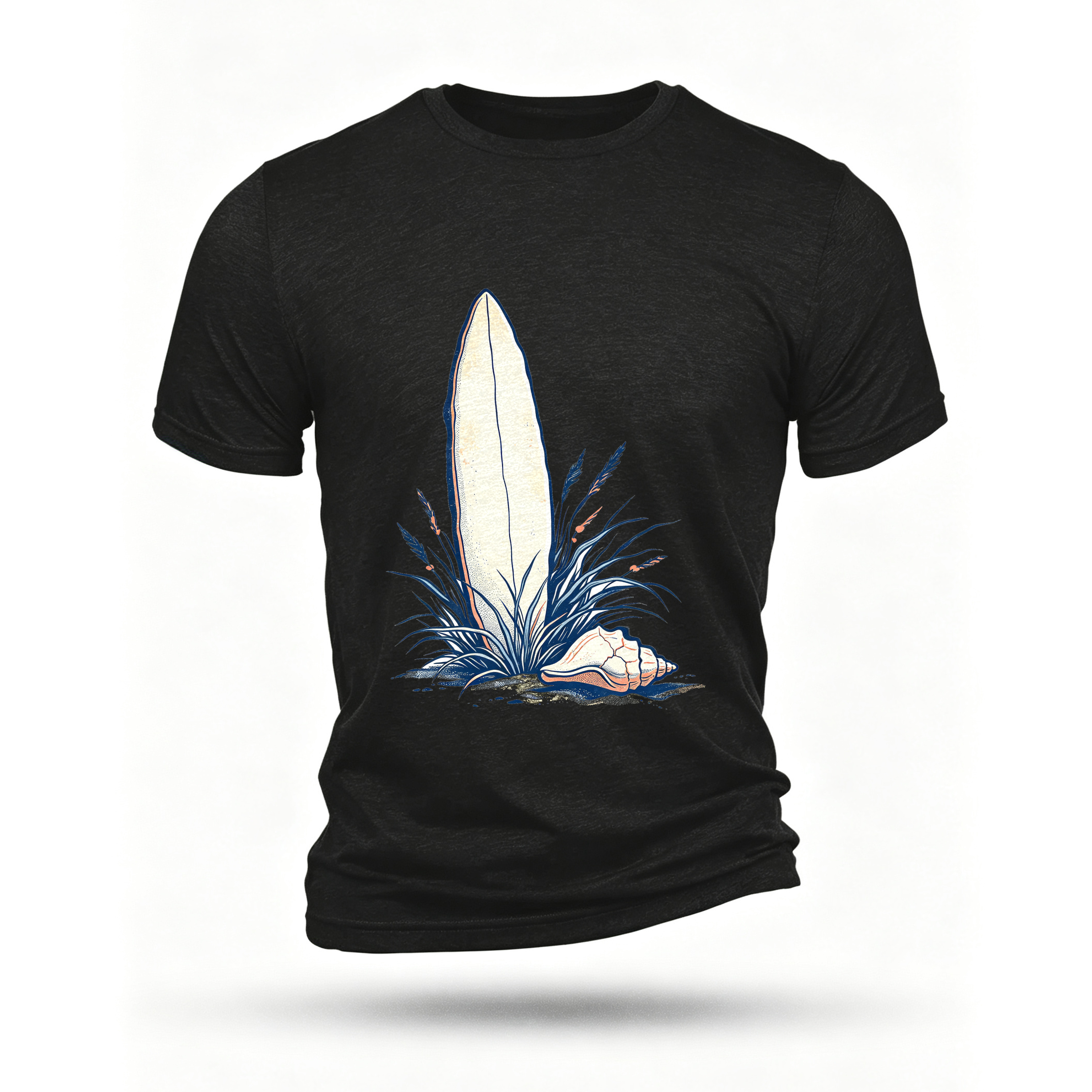 Black T-shirt, front print