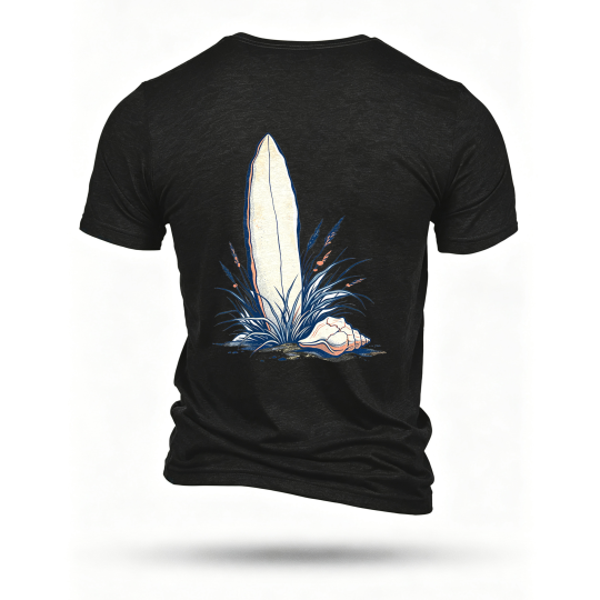 Black T-shirt, back print