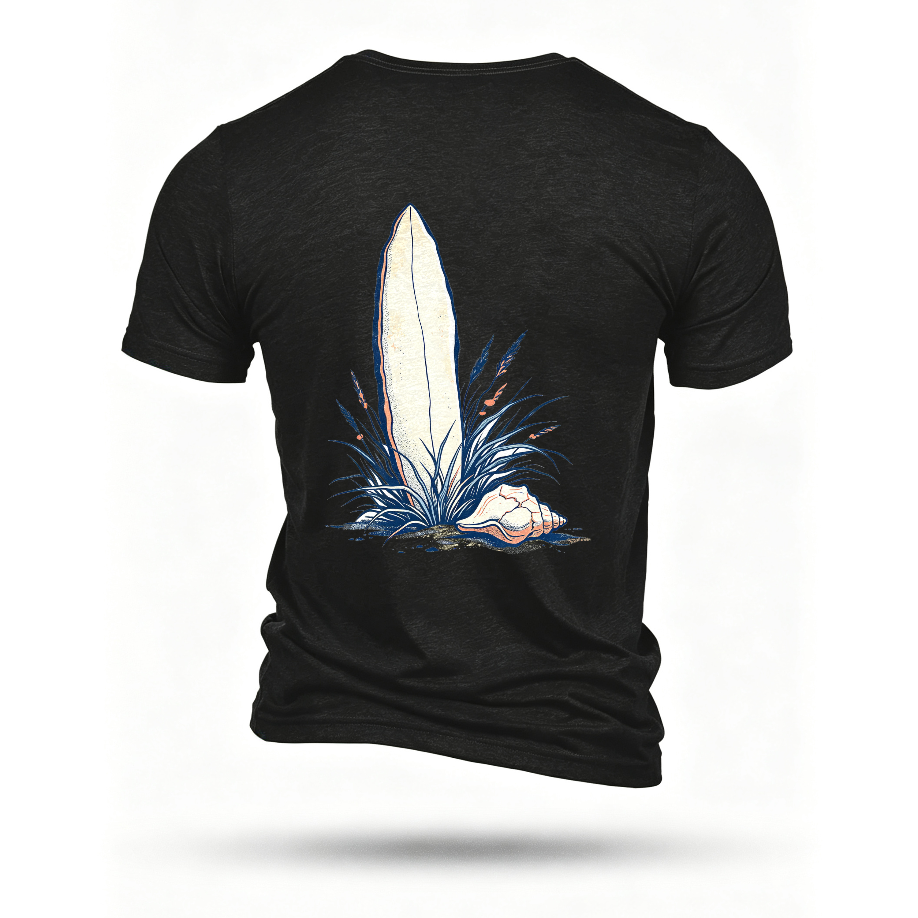 Black T-shirt, back print