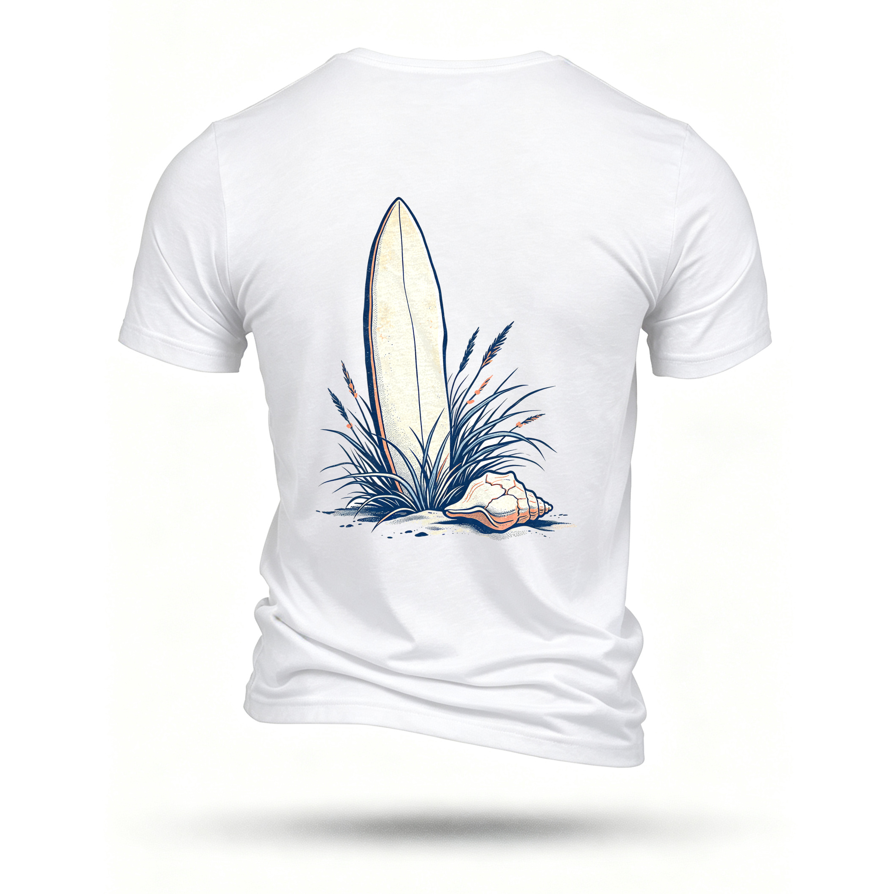 White T-shirt, back print