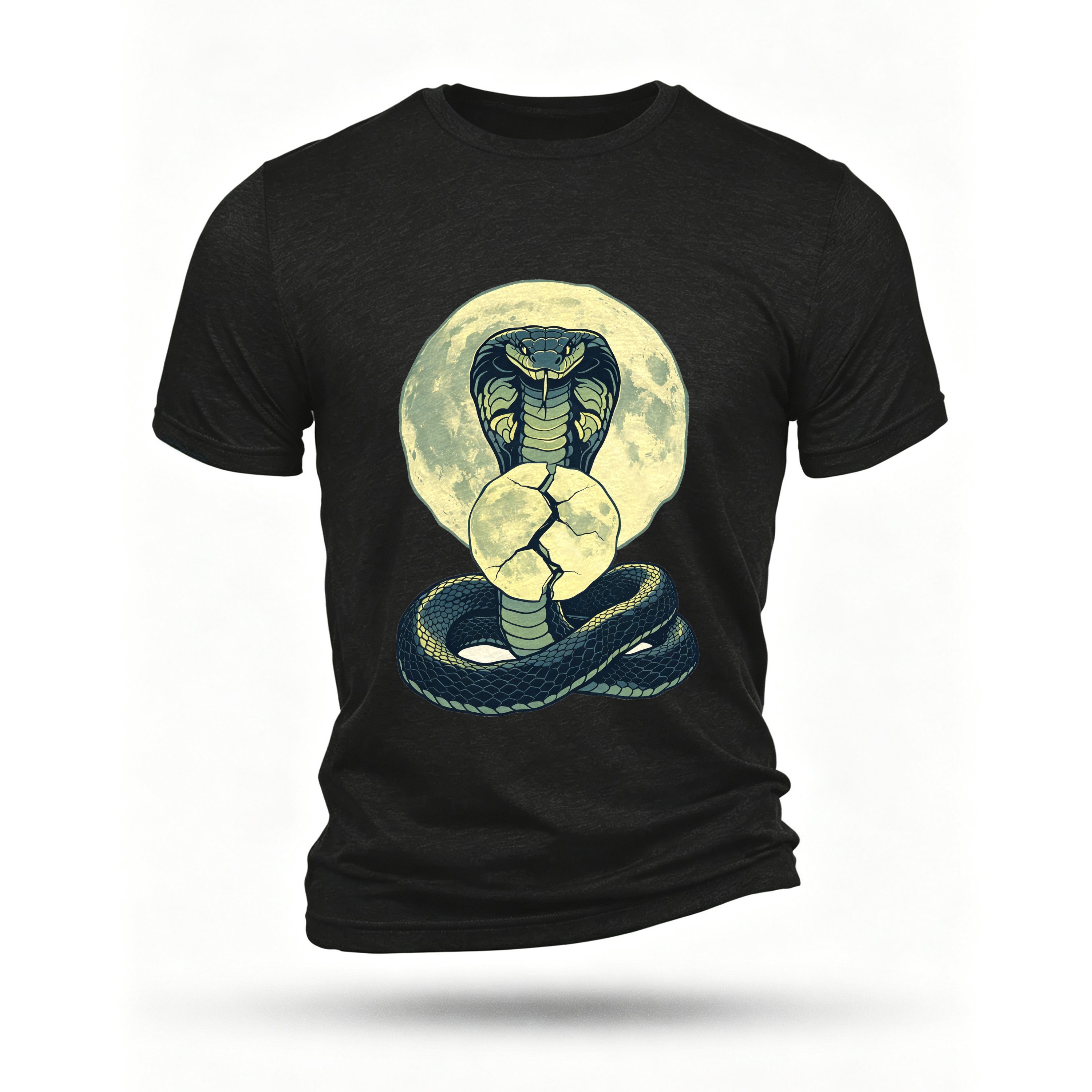 Black T-shirt, front print