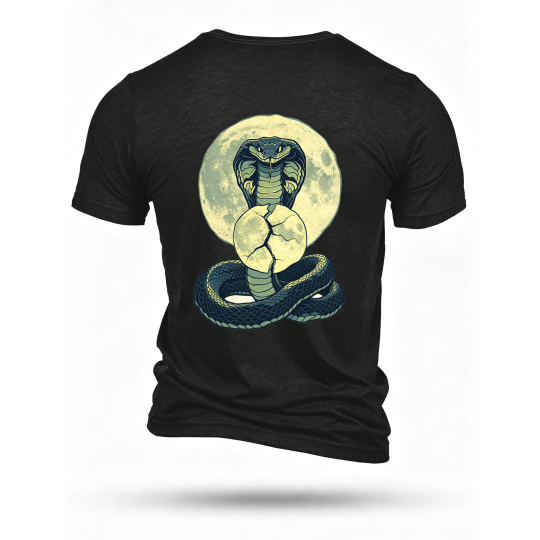 Black T-shirt, back print