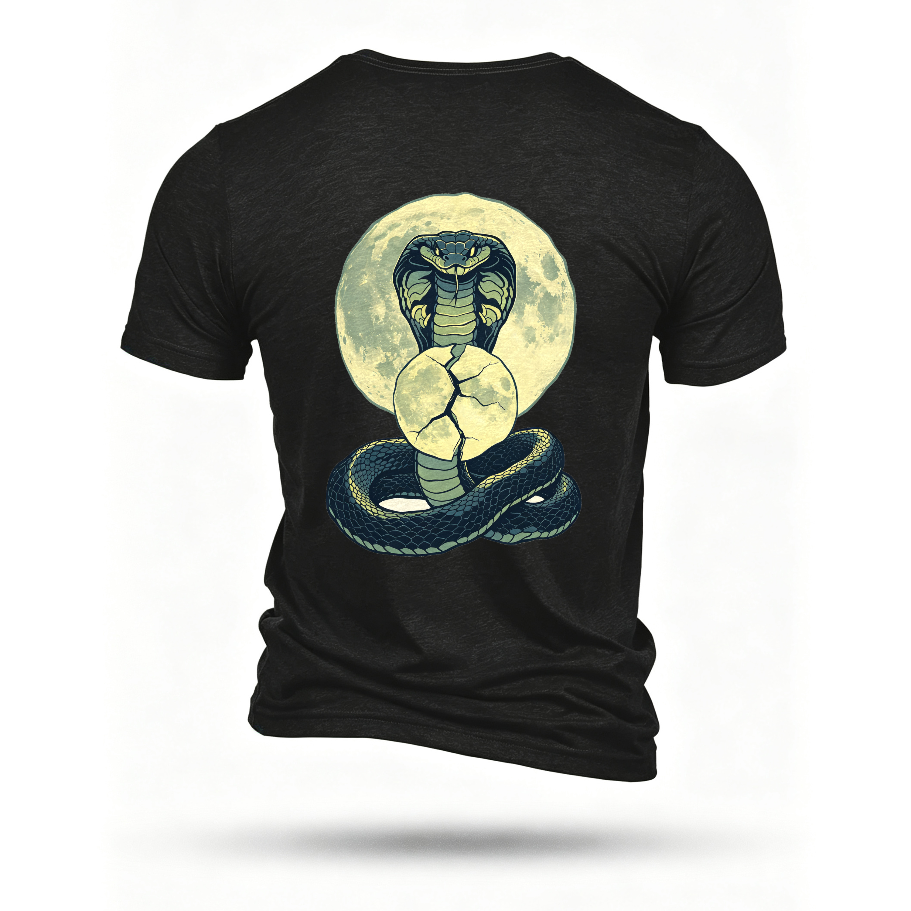 Black T-shirt, back print