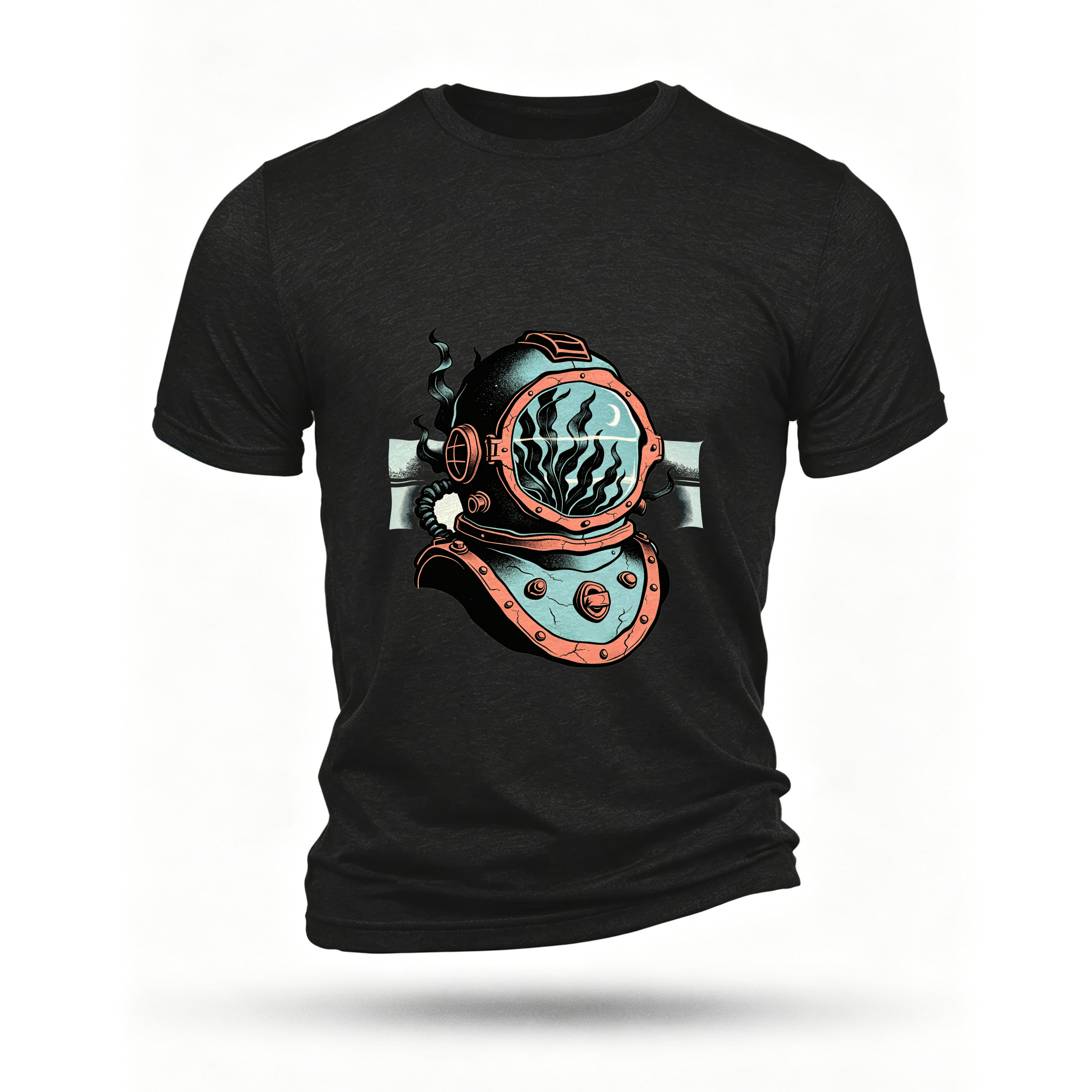 Black T-shirt, front print