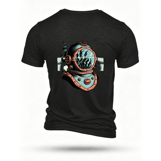 Black T-shirt, back print