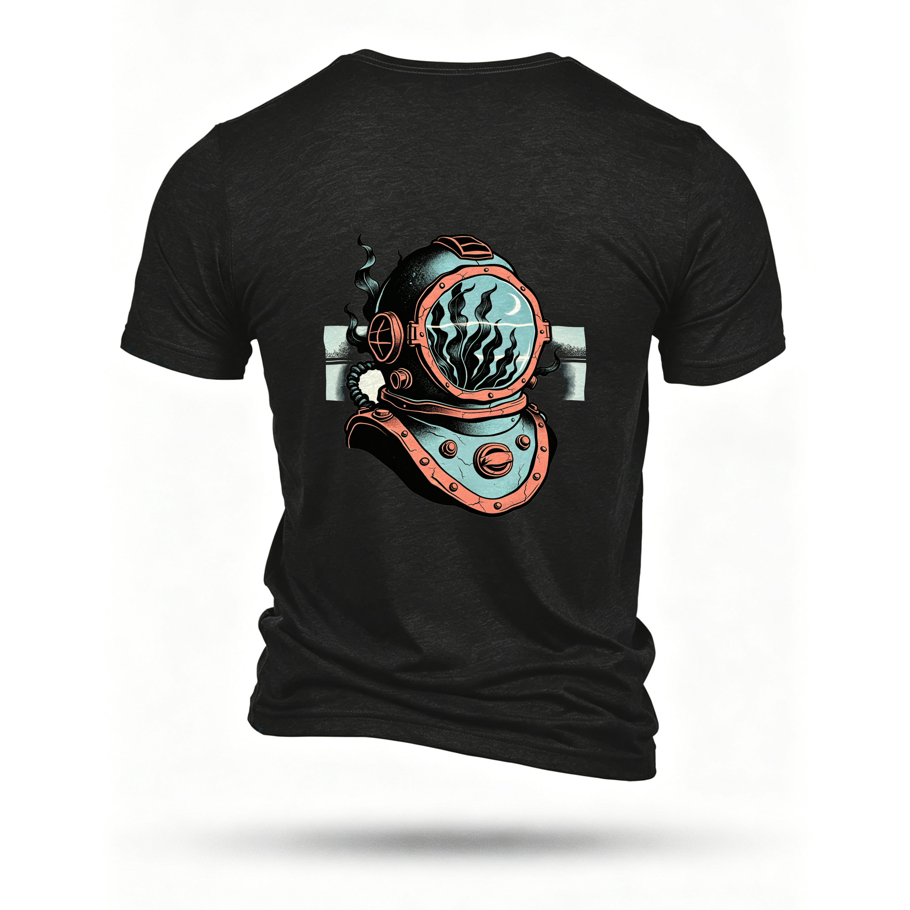 Black T-shirt, back print