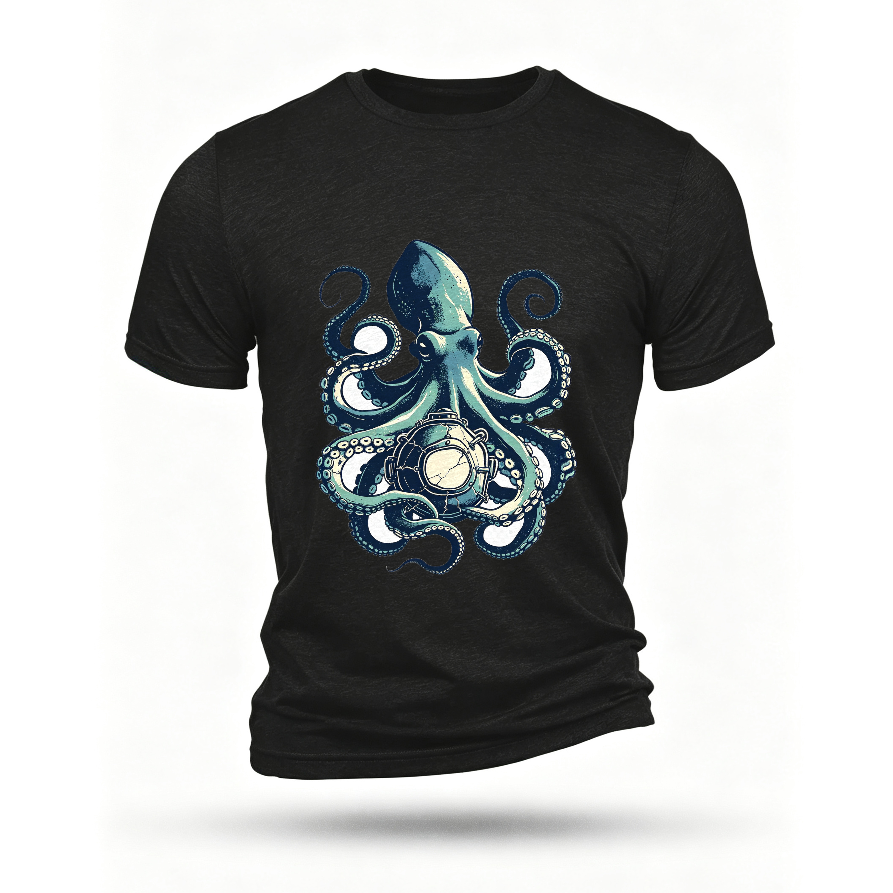 Black T-shirt, front print