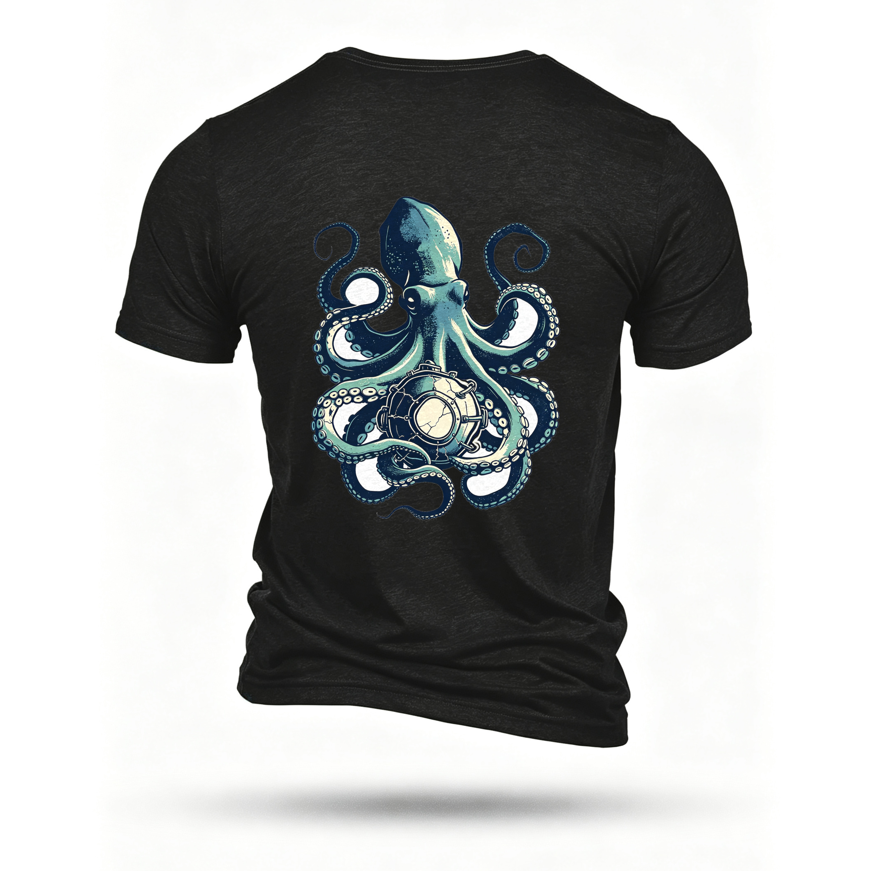 Black T-shirt, back print