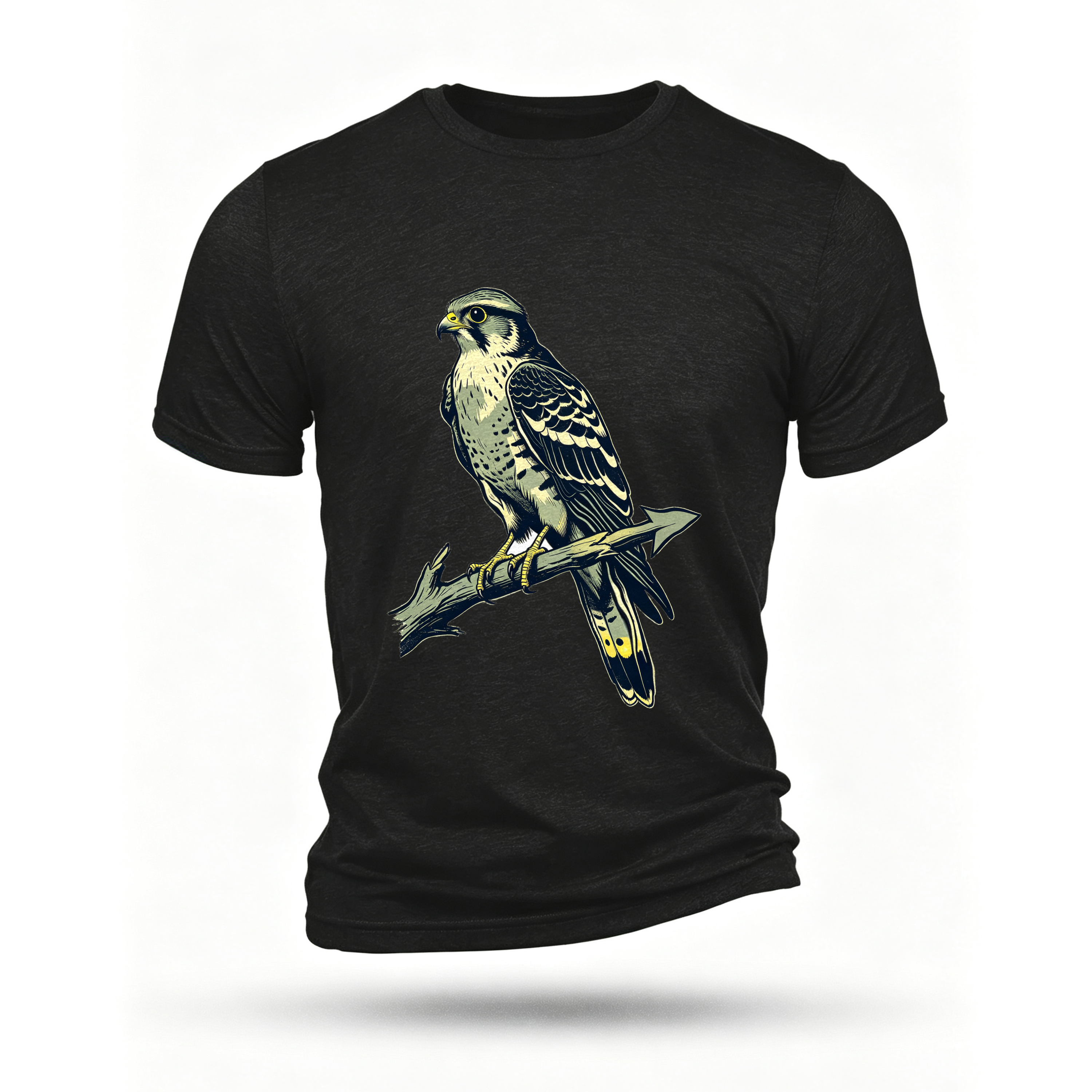 Black T-shirt, front print