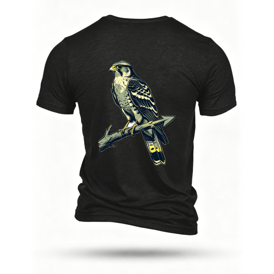 Black T-shirt, back print