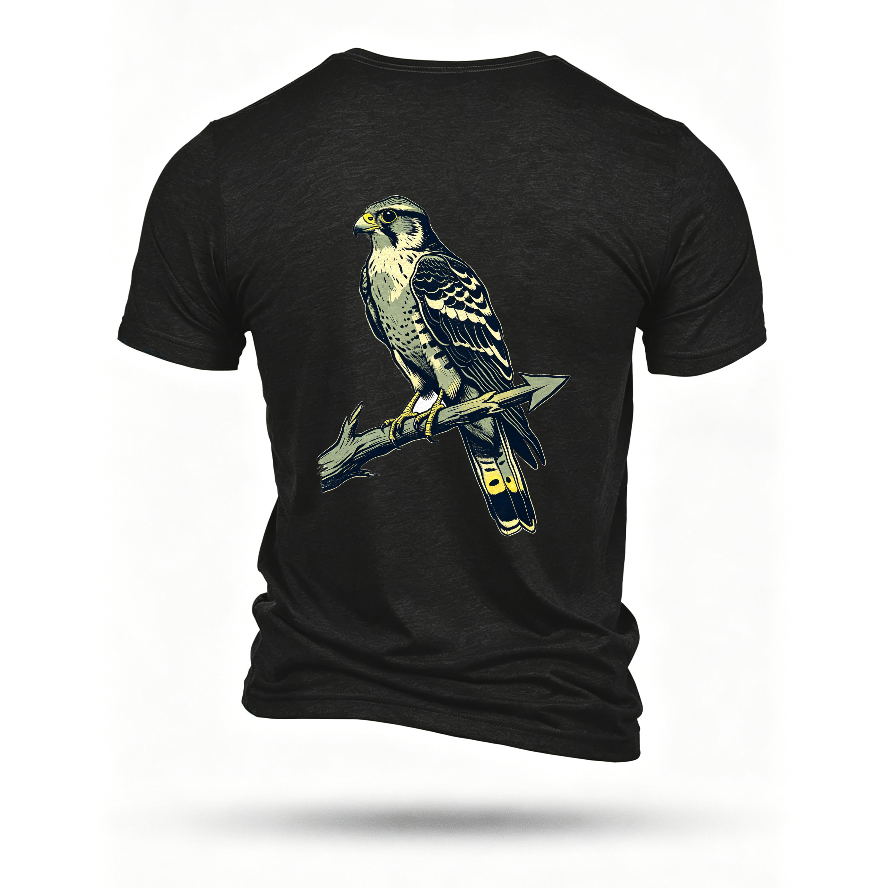 Black T-shirt, back print
