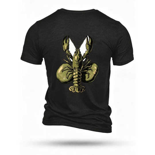 Black T-shirt, back print