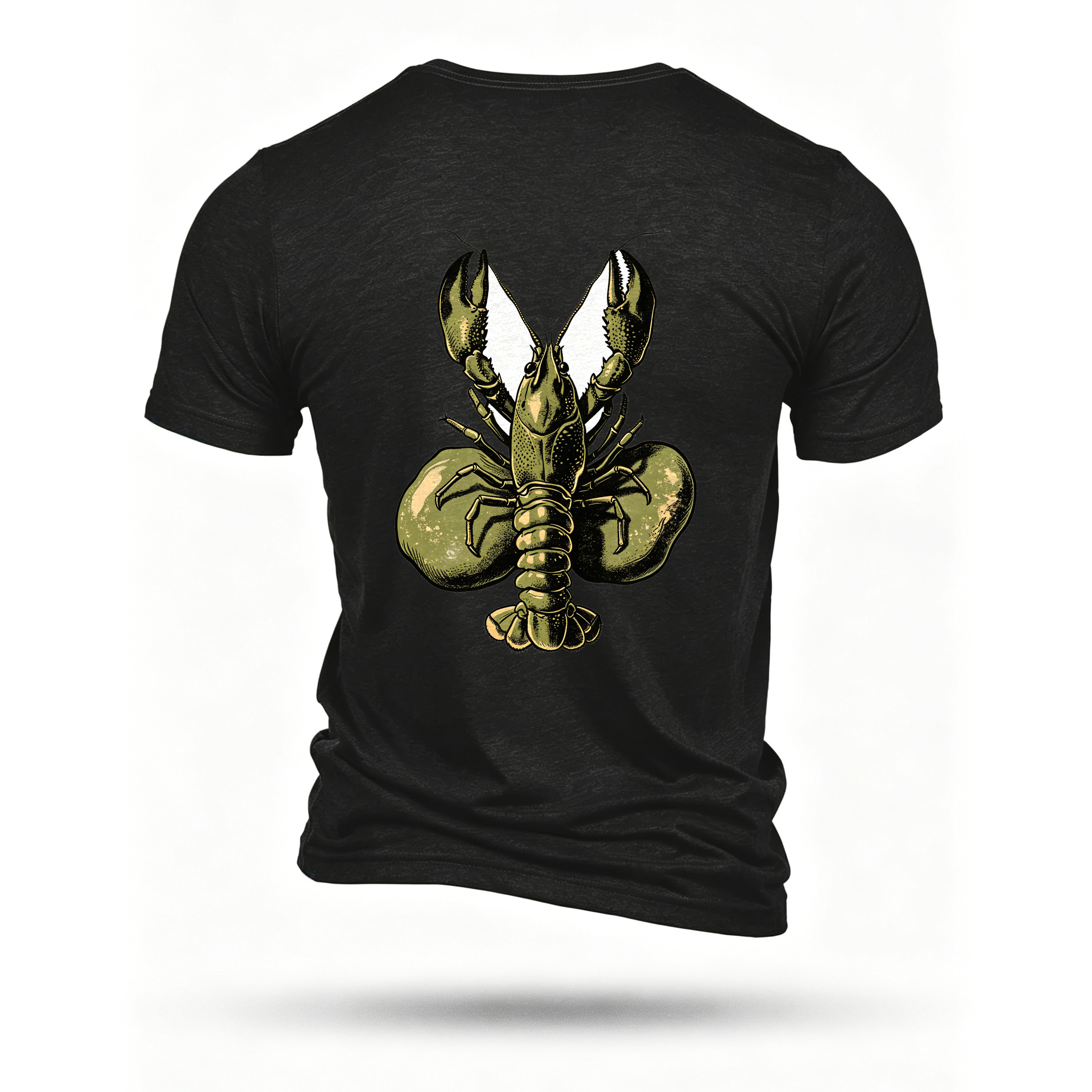 Black T-shirt, back print