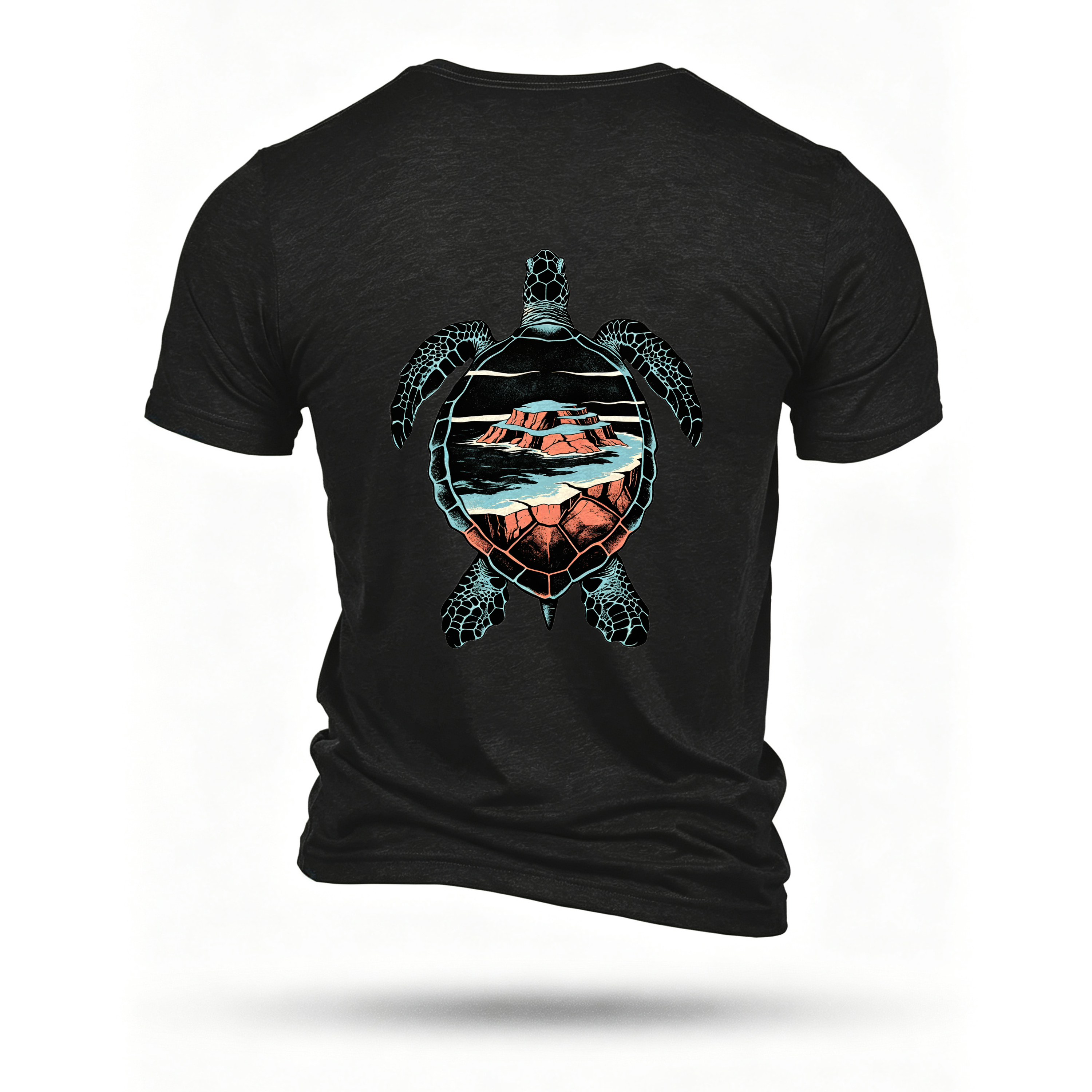 Black T-shirt, back print