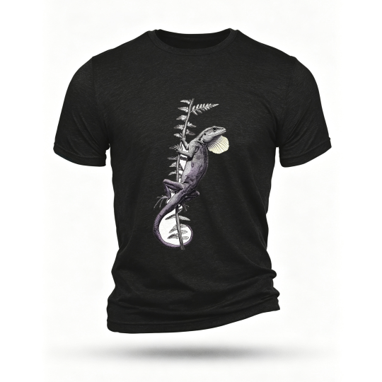 Black T-shirt, front print