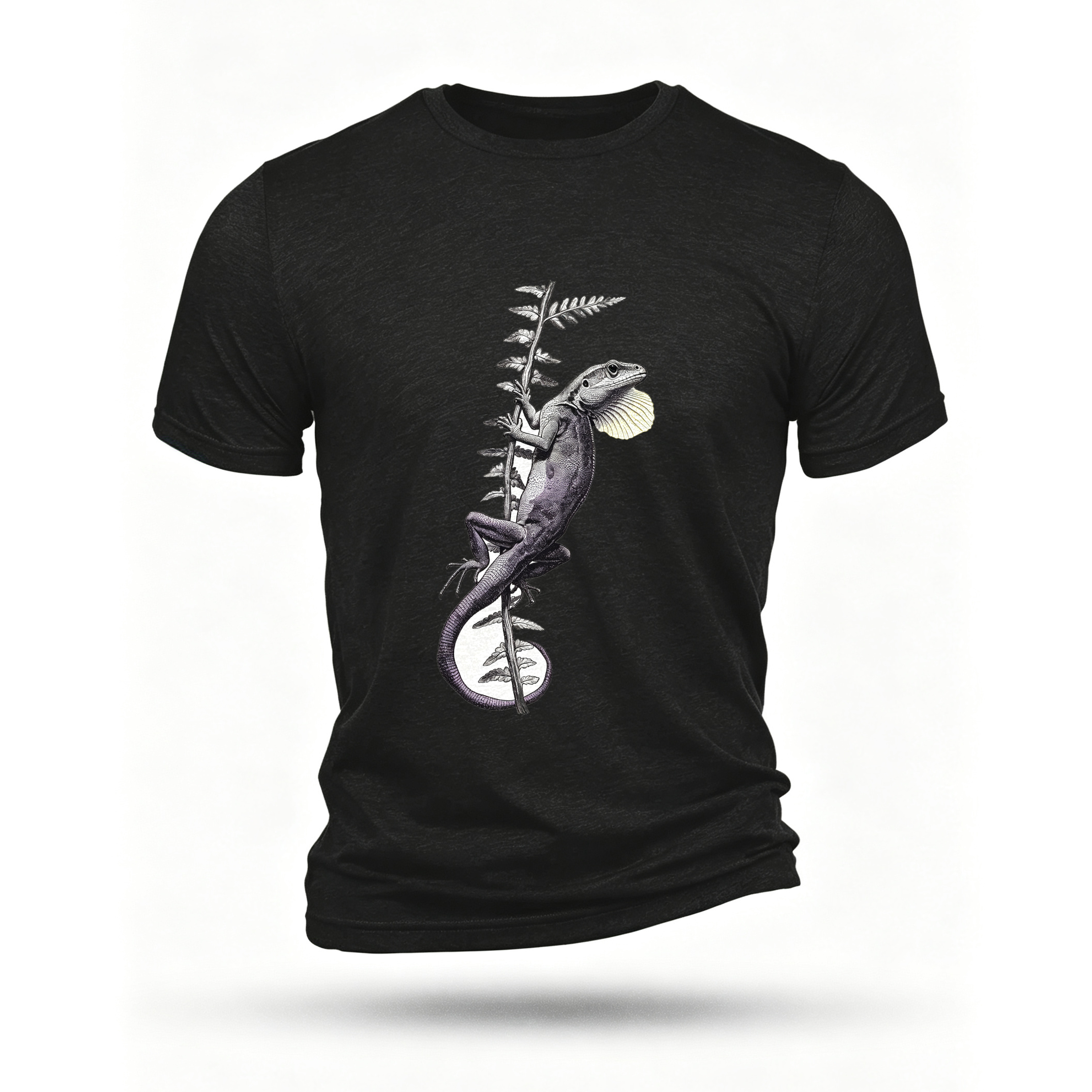 Black T-shirt, front print