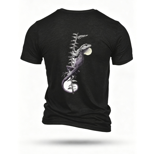 Black T-shirt, back print