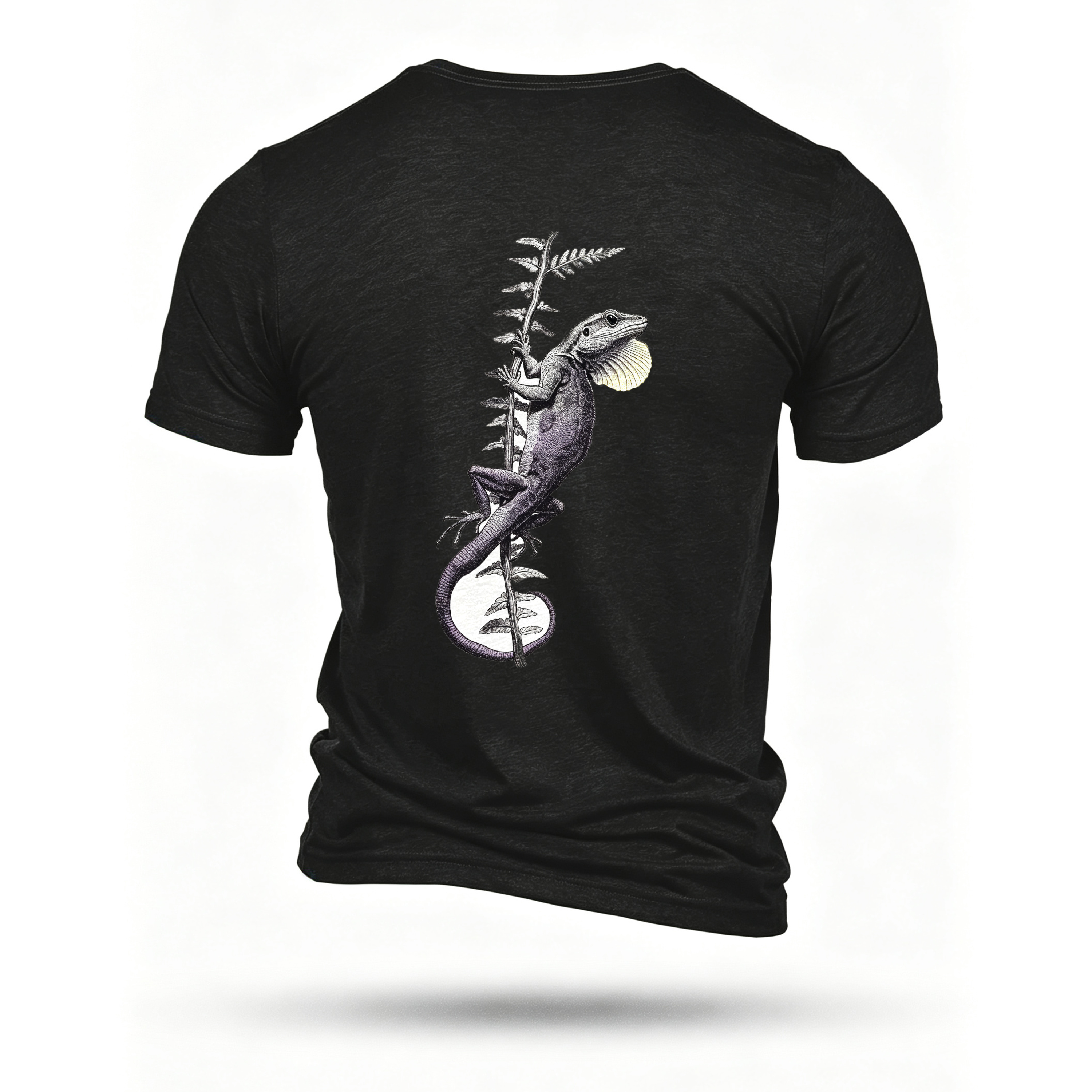 Black T-shirt, back print