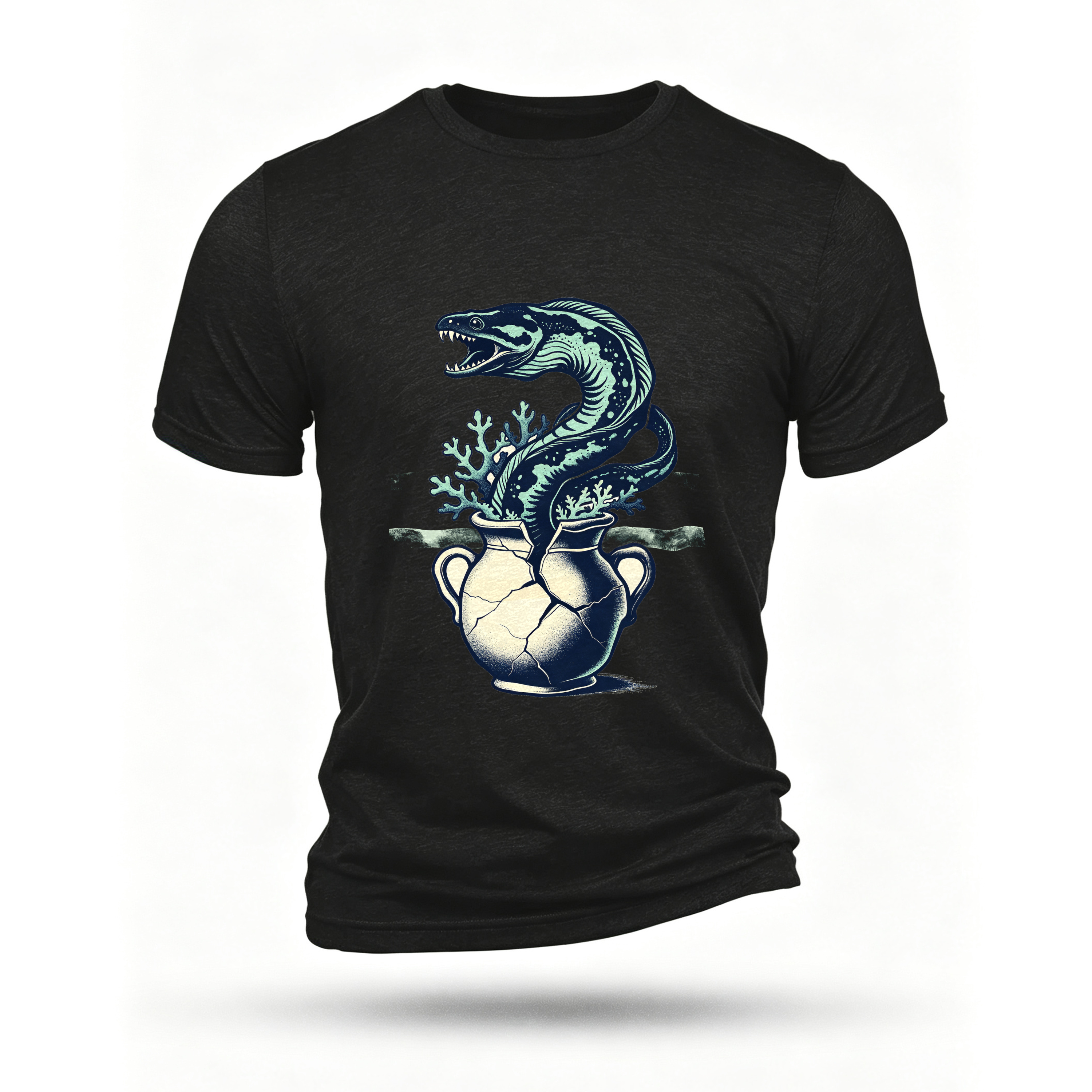 Black T-shirt, front print