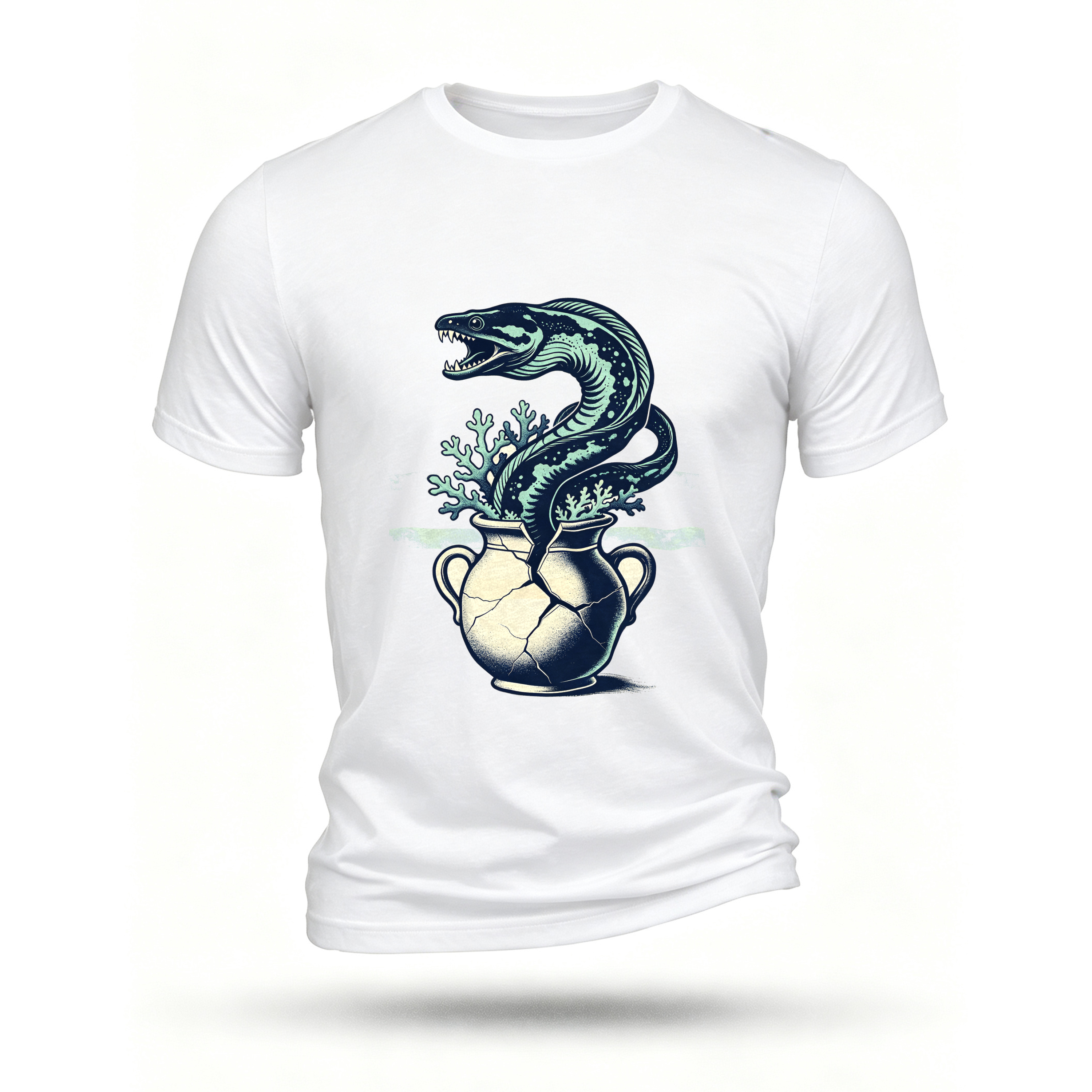 White T-shirt, front print