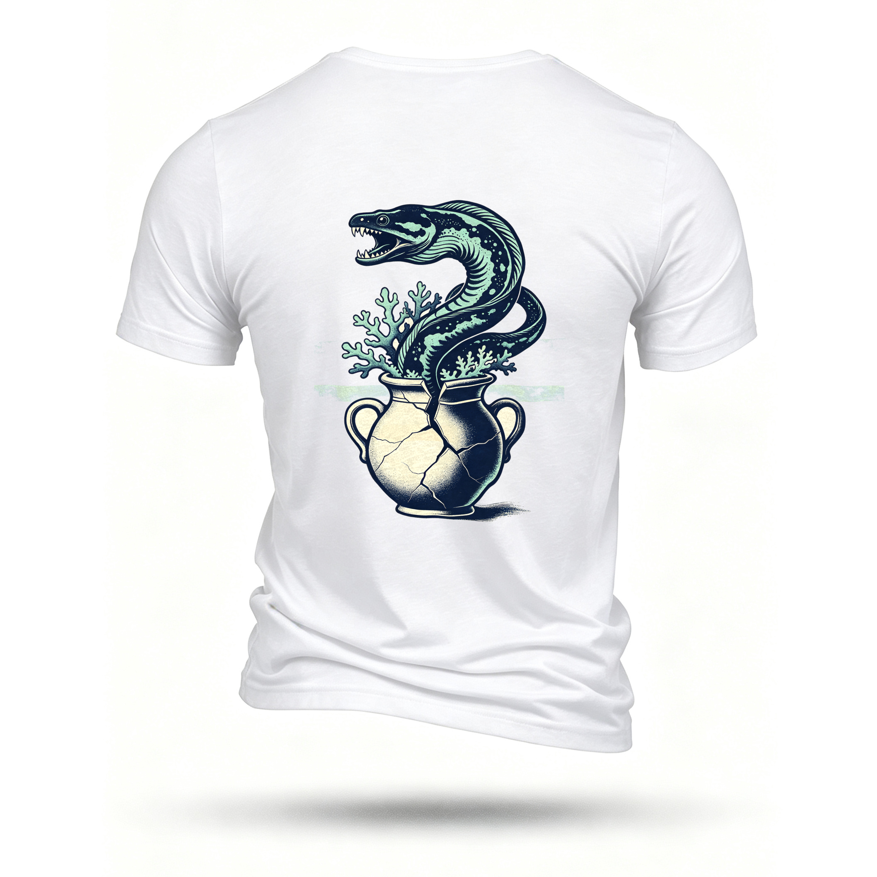 White T-shirt, back print