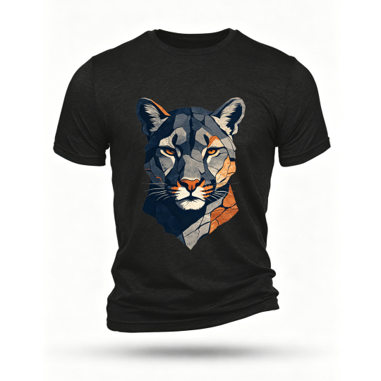 Black T-shirt, front print